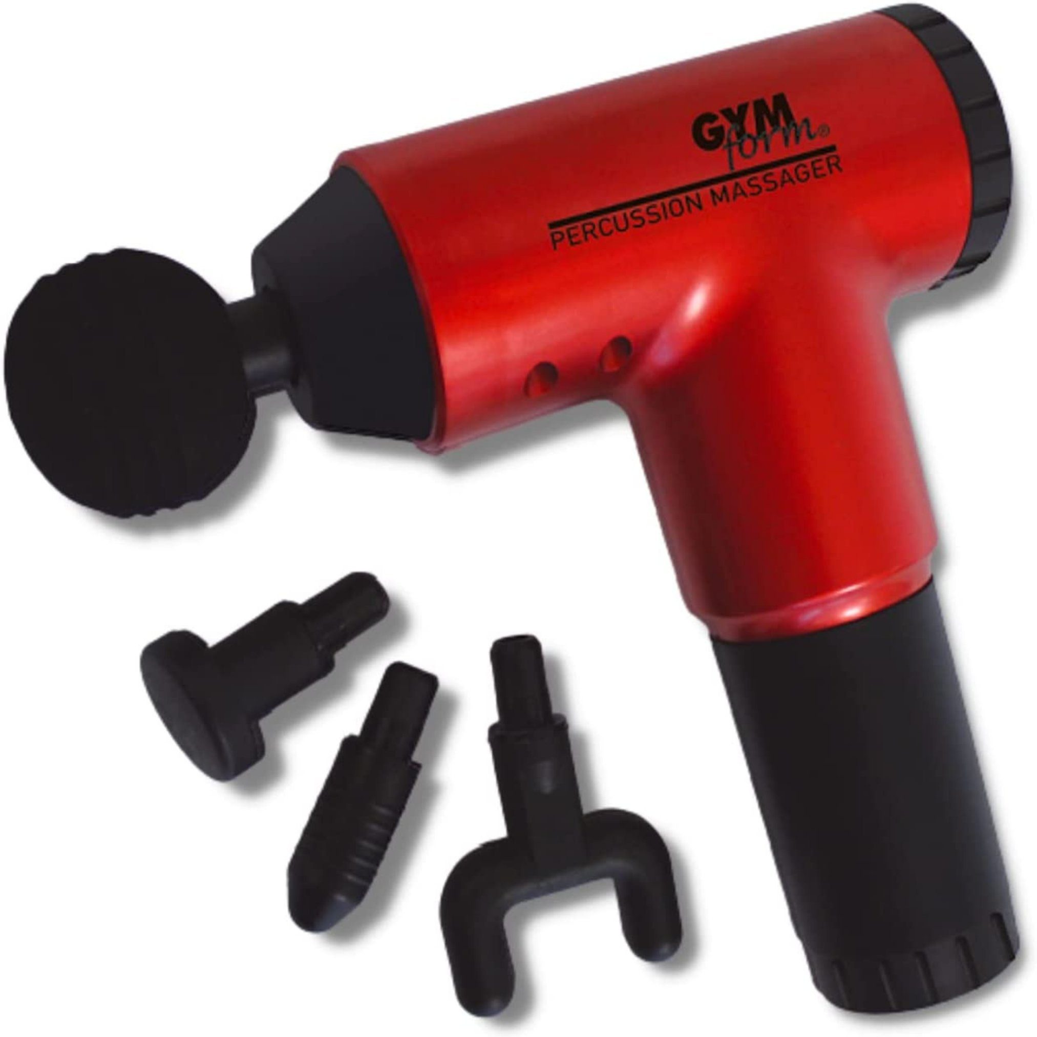 Gymform® Massagepistole Percussion Massager, 5-tlg., 4 Massageköpfe, 6 Geschwindigkeiten, sehr leise