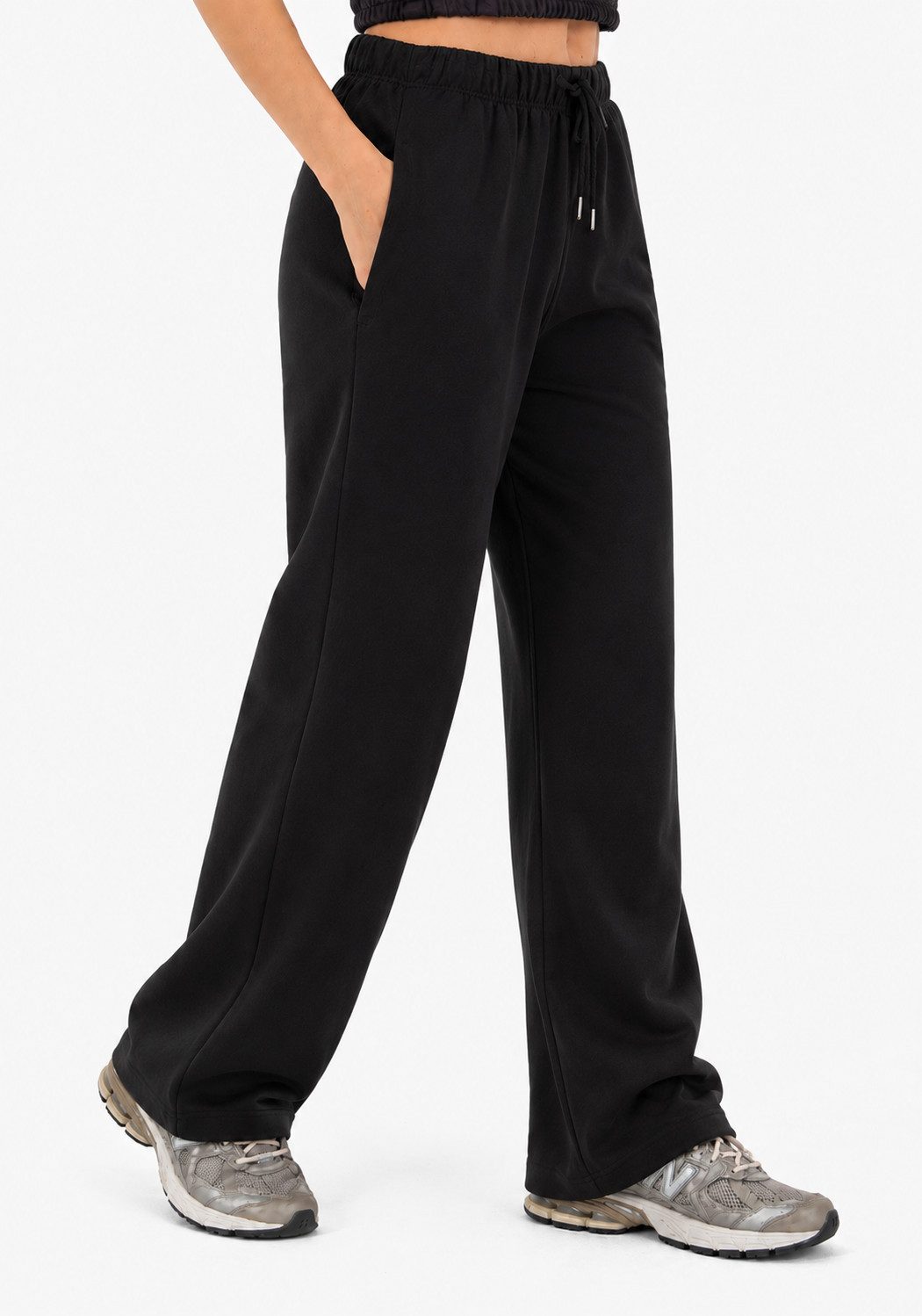 R-CAMP Sweathose Jogginghose Damen - Jogginghose Weites Bein Hosen (Packung, 1-tlg., Jogginghose für Damen) Weite Sweathose aus Baumwolle Bequeme Freizeithose