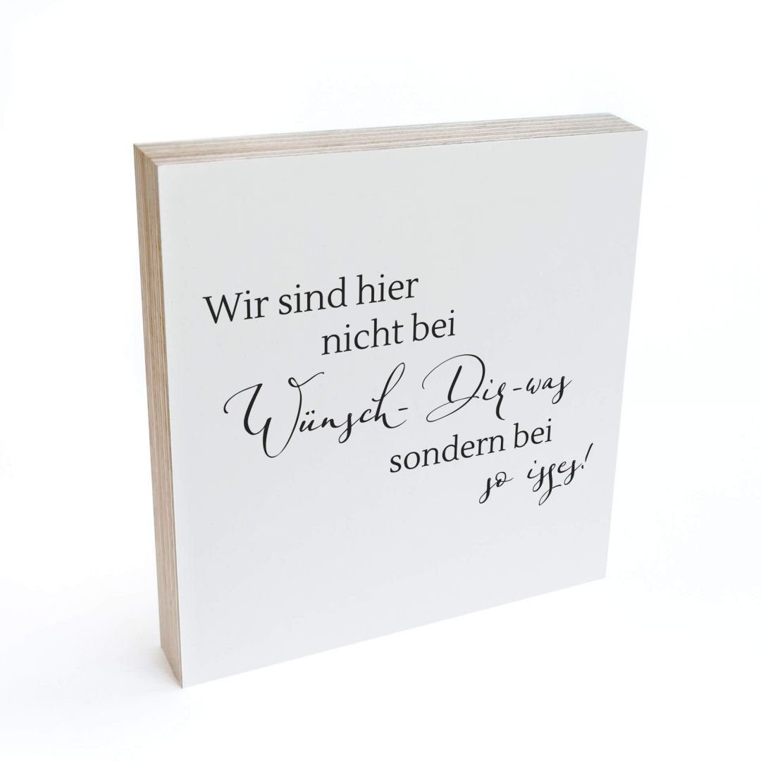 K&L Wall Art Holzbild Tischdeko lustiger Spruch Holz Wohnzimmer Buchstaben Deko, Fensterbank Schild modern