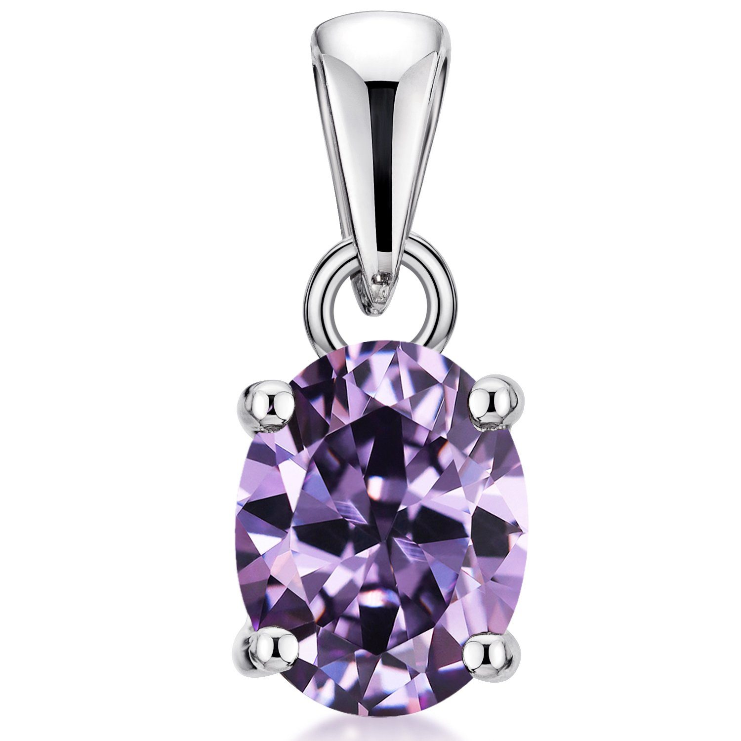 Materia Kettenanhänger Damen Amethyst Edelstein Lila günstig online kaufen