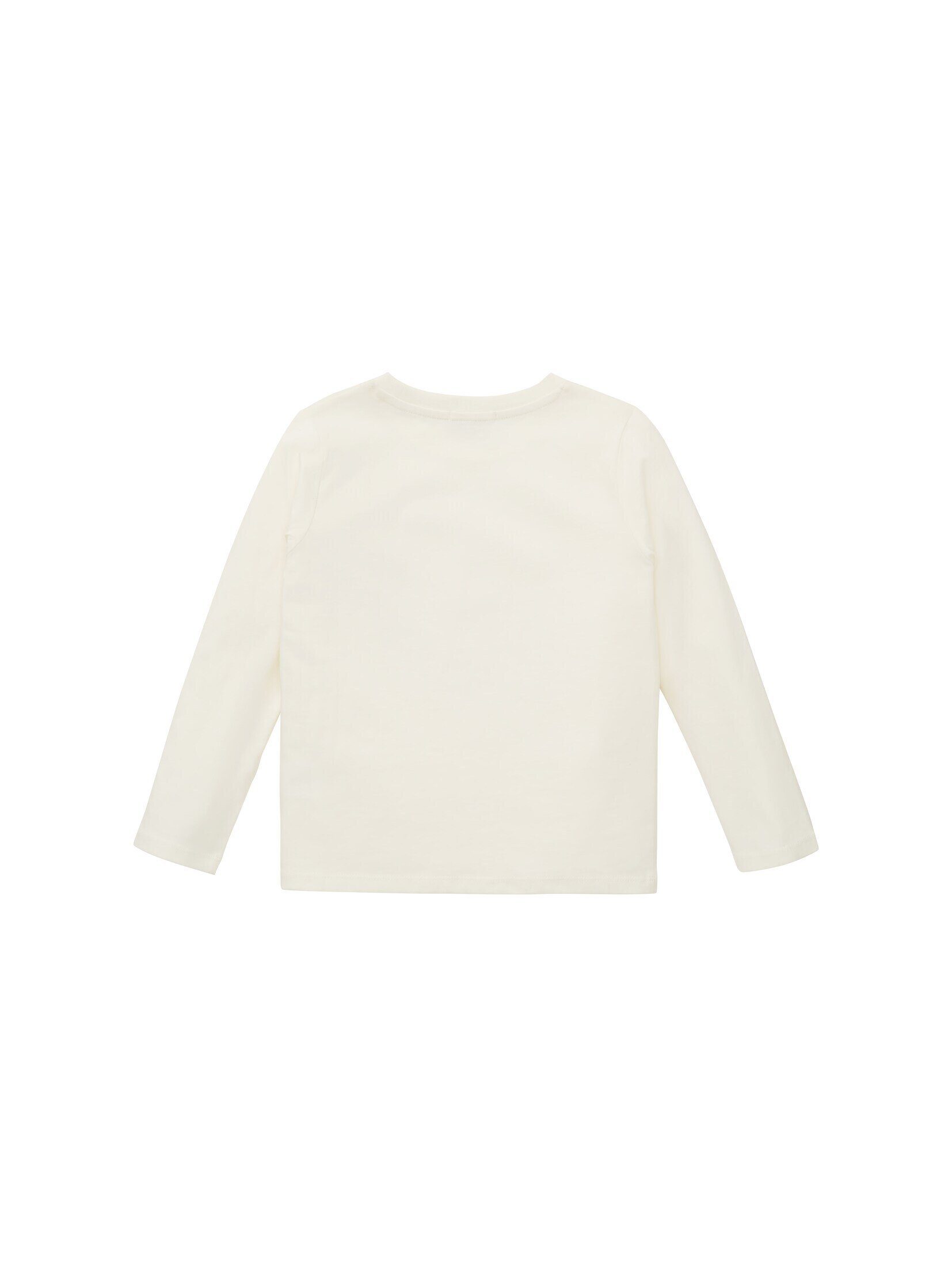 TOM TAILOR T-Shirt White Langarmshirt Wool mit Bio-Baumwolle