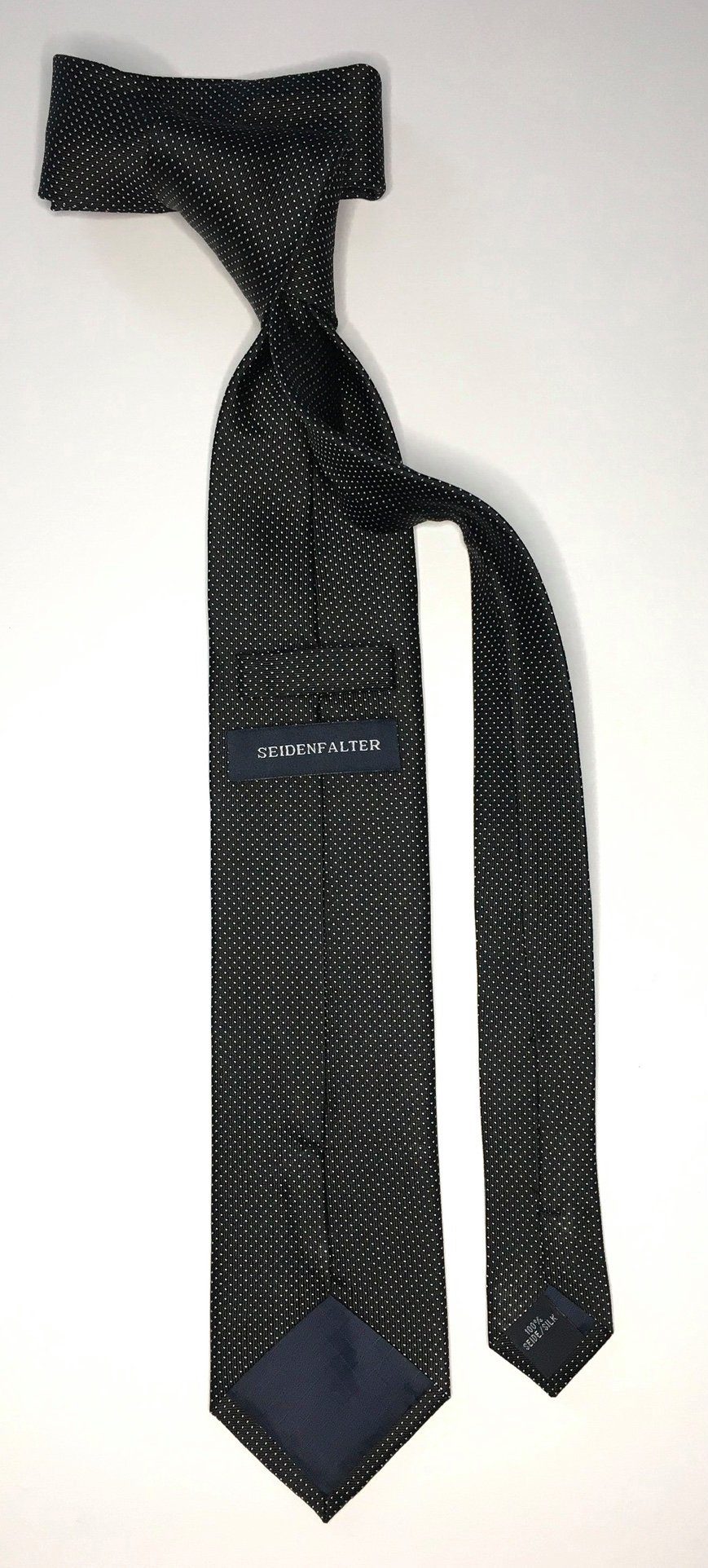 Krawatte Seidenfalter Krawatte Picoté 6cm Design Seidenfalter edlen Schwarz Picoté Krawatte im Seidenfalter