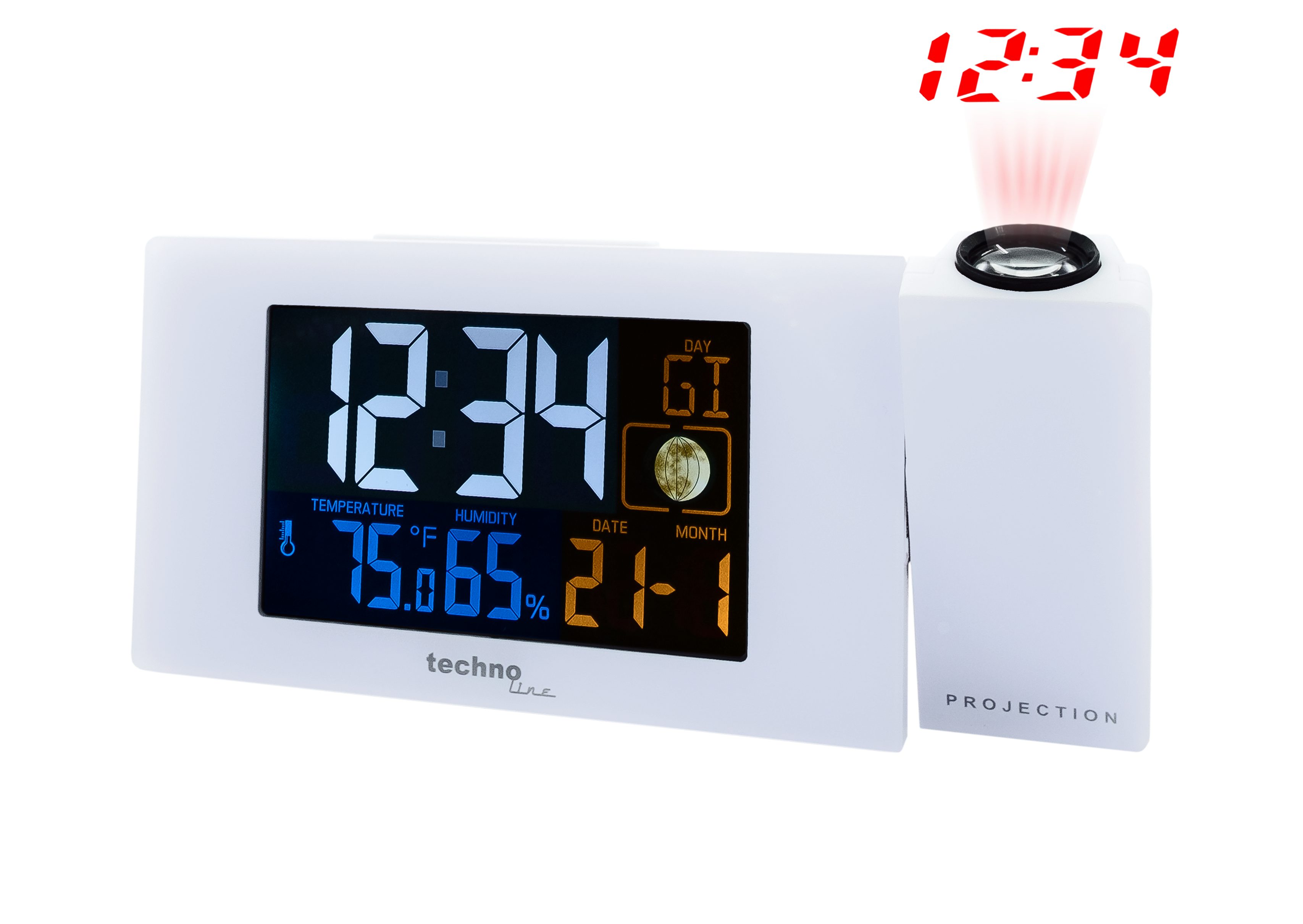 technoline Projektionswecker WT 537 mit Temperatur- und Luftfeuchteanzeige günstig online kaufen