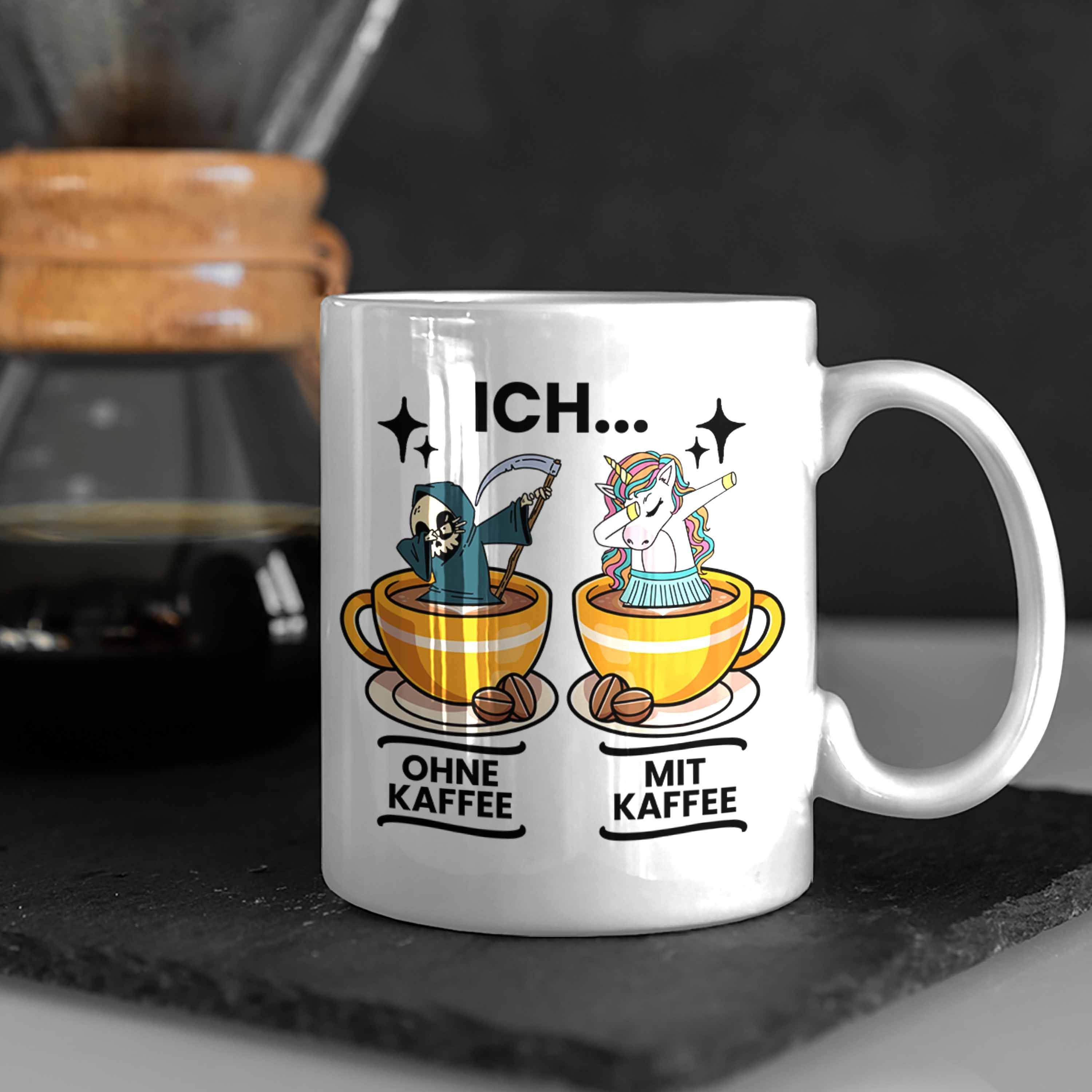 Lustige Geschenk "Ich Trendation Kaff für Mit Kaffee Kaffeetasse Kaffee" Ohne Weiss Tasse Ich