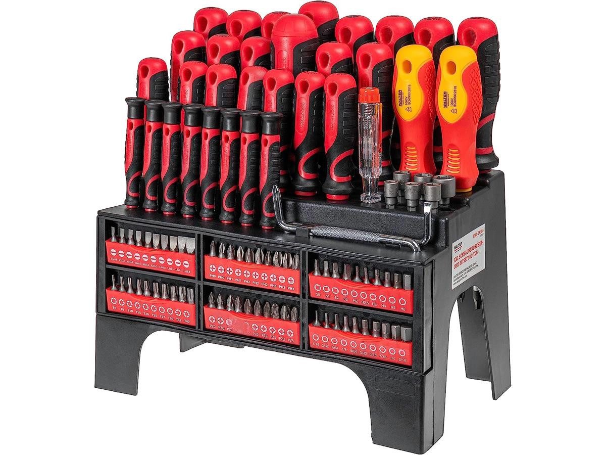 WALTER Schraubendreher XXL, (100 St), Set 100-tlg.
