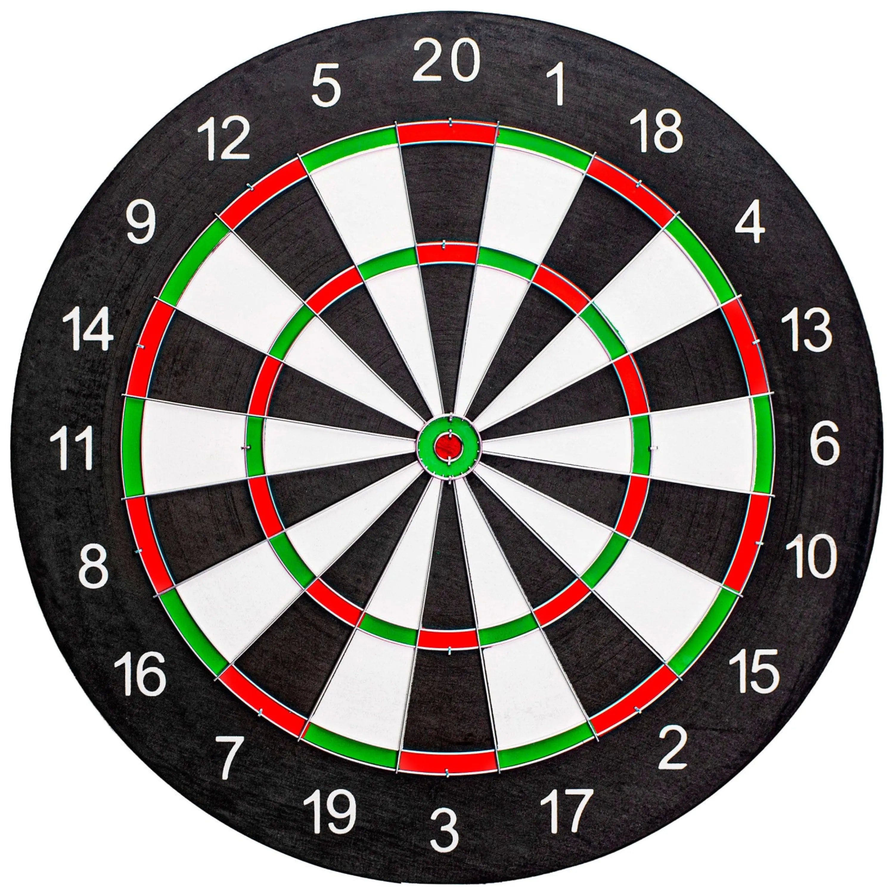 Sport-Knight® Dartscheibe Dartscheiben-Set, beidseitig beflockt, inkl. 6 Dartpfeile, (Dartscheiben-Set, Dartscheiben-Set, verschiedene Spielmodi)