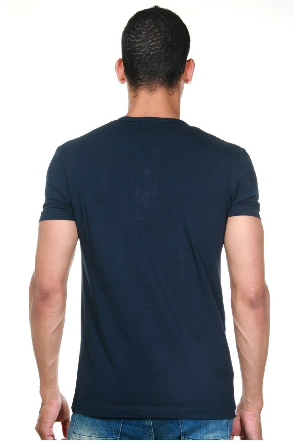 blau/schwarz FIOCEO Rundhalsshirt