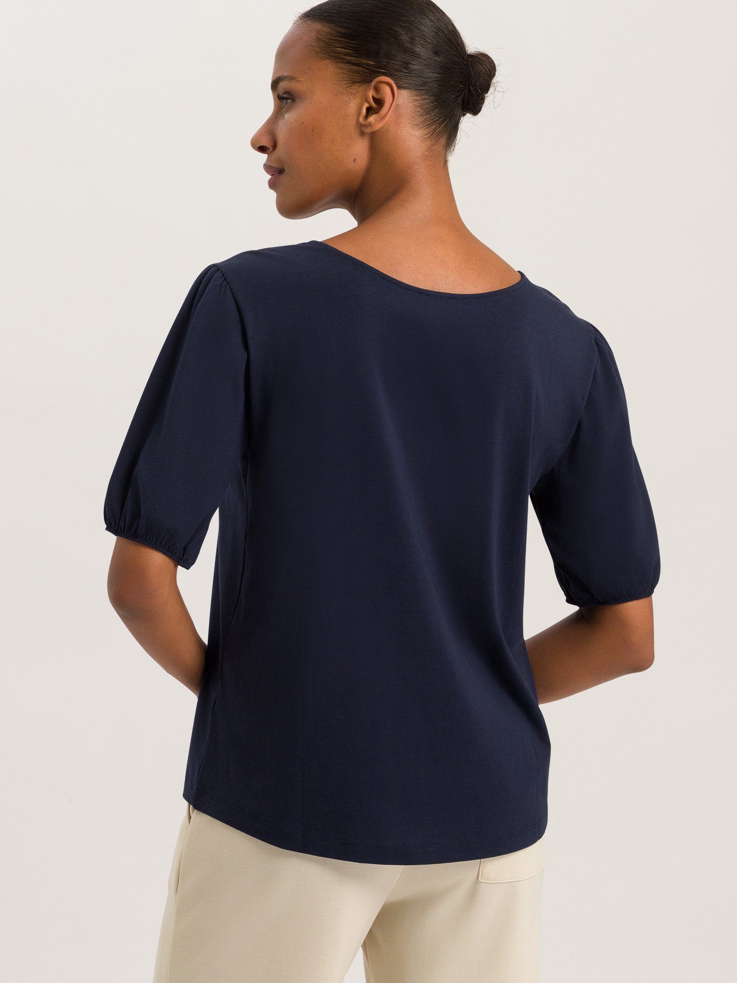 Hanro Shirtbluse Natural Shirt Ärmellose Bluse T-Shirt