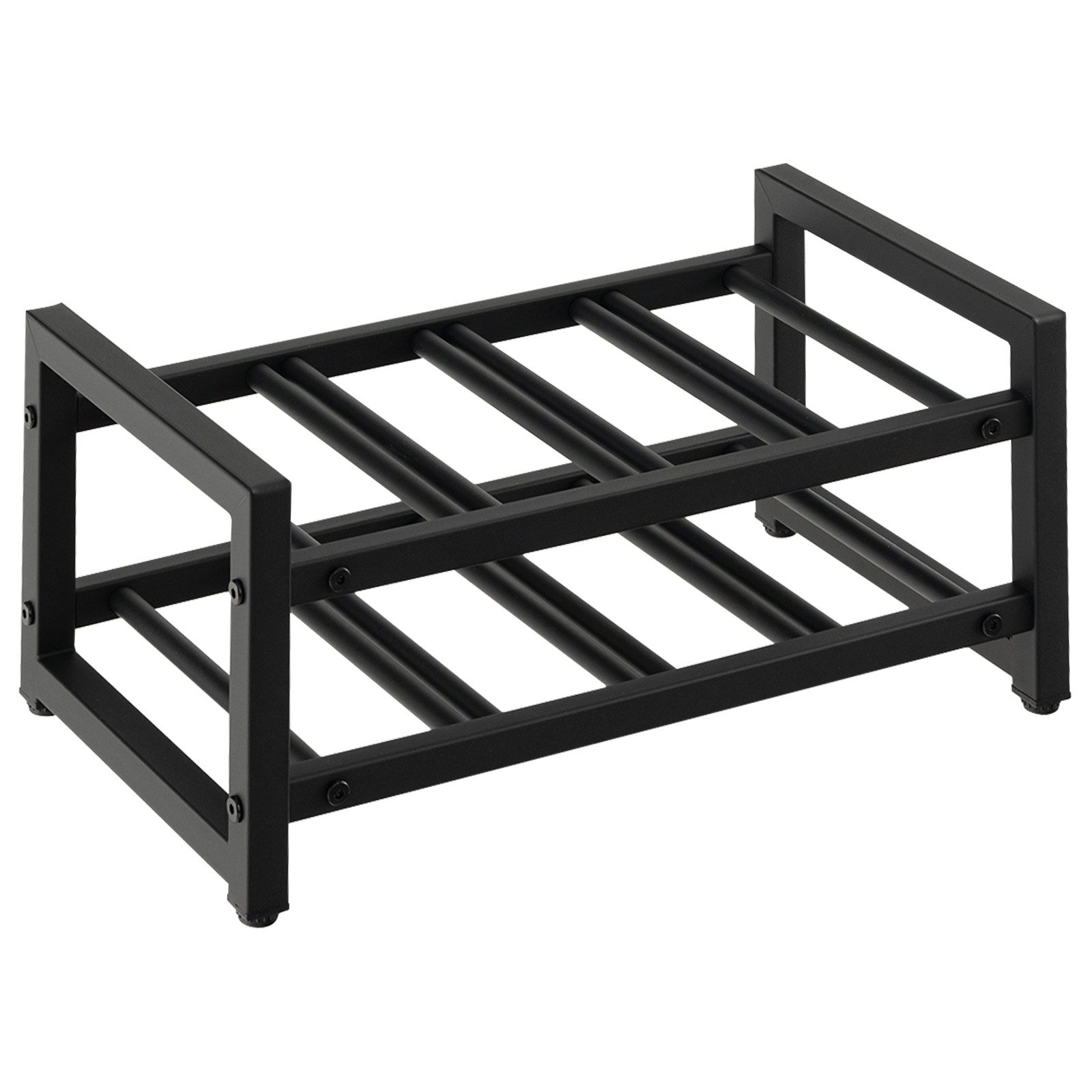 COSTWAY Weinregal, stehend, Metall, 2 Ebenen, für 8 Flasche, 42,5x24,5x20,5 günstig online kaufen