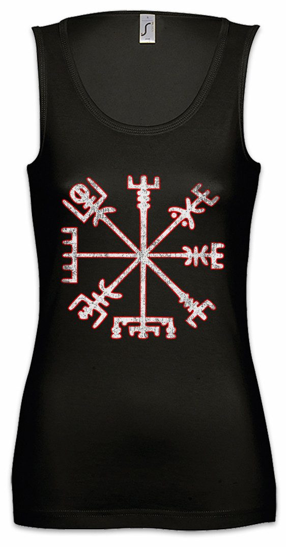 Urban Backwoods Tanktop Vegvisir Viking Compass Ärmelloses Damen T-Shirt Wegweiser Celtic Wikinger Wotan Thor Odhin