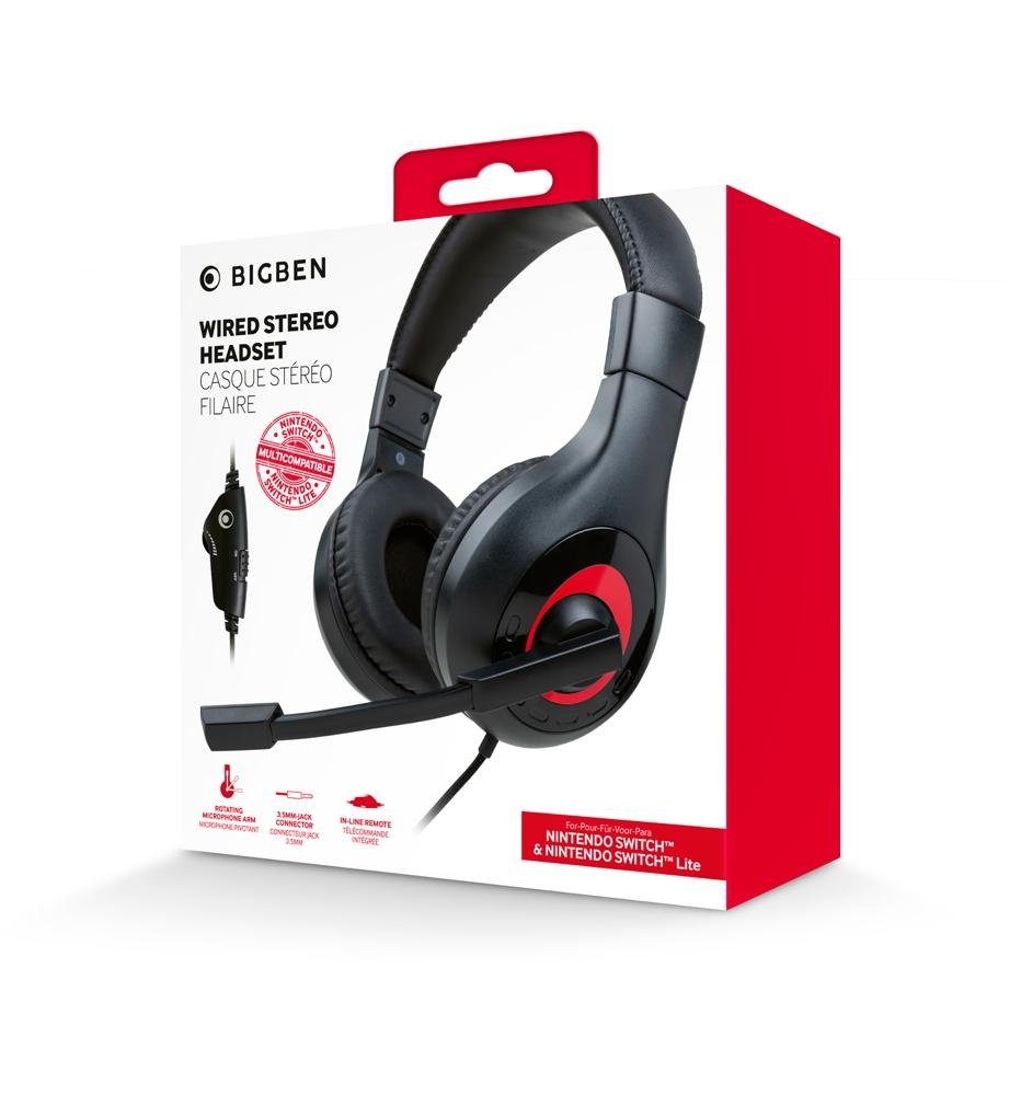 BigBen Switch / Lite Stereo Gaming Headset V1 schwarz BB006377 Zubehör Nintendo