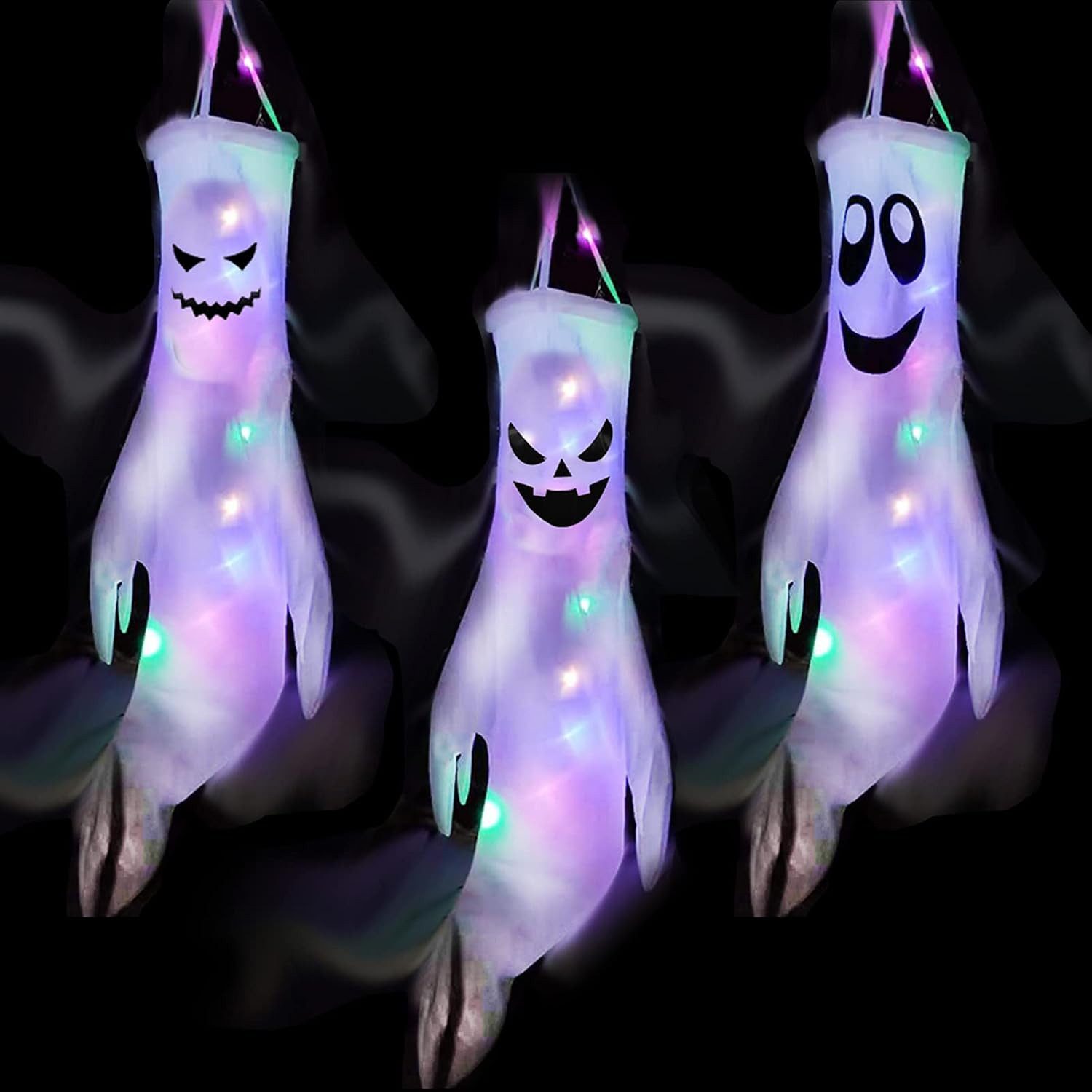 FELIXLEO LED-Lichterkette Halloween Deko Geist