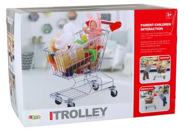 LEAN Toys Kinder-Küchenset Einkaufswagen Metallkorb Kinderspielzeug Kreativ Stabil Realistisch