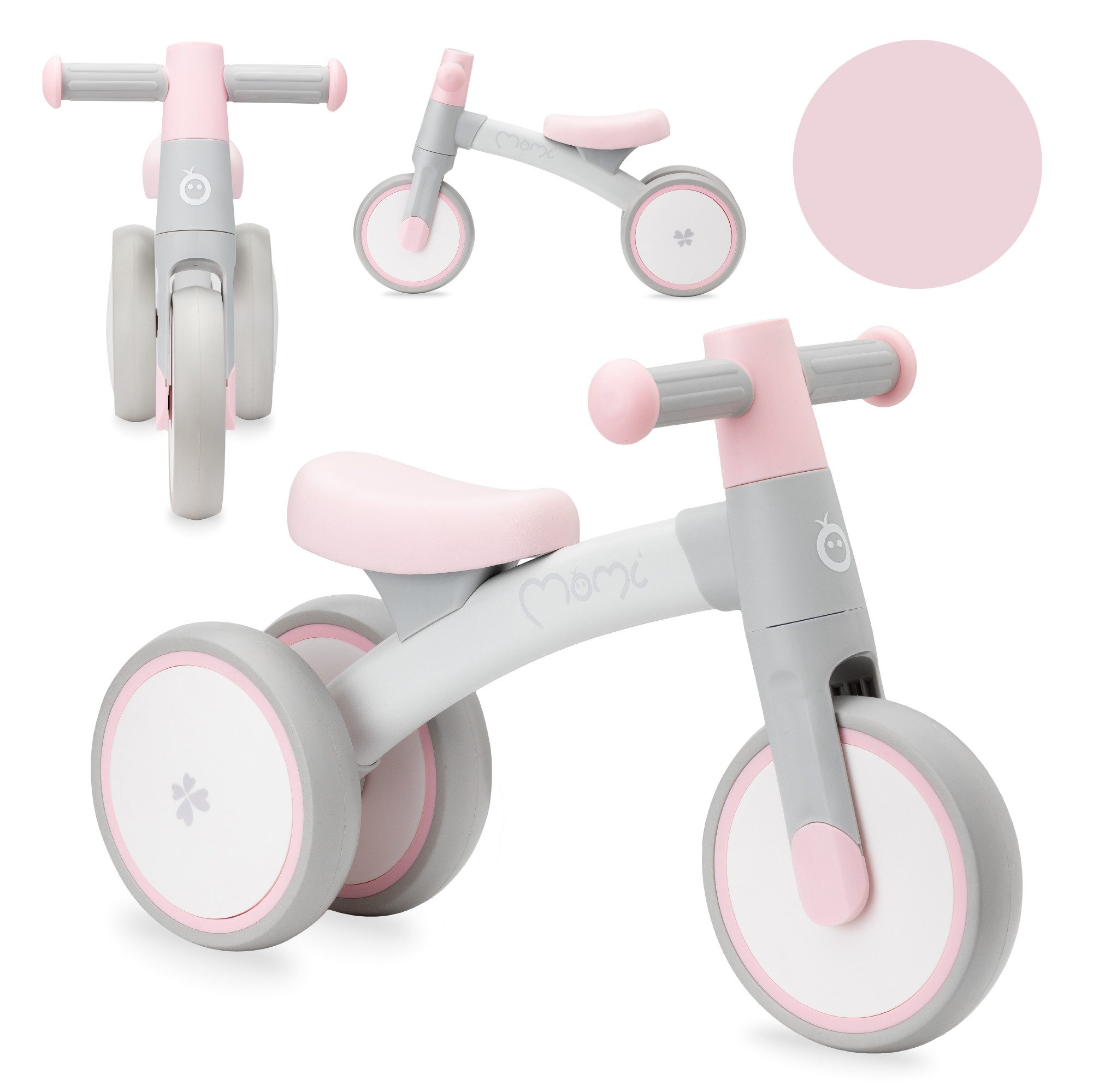 MoMi Laufrad Tedi 7 Zoll, Mini Laufdreirad ab 1 Jahr, ultraleicht 1,65 kg