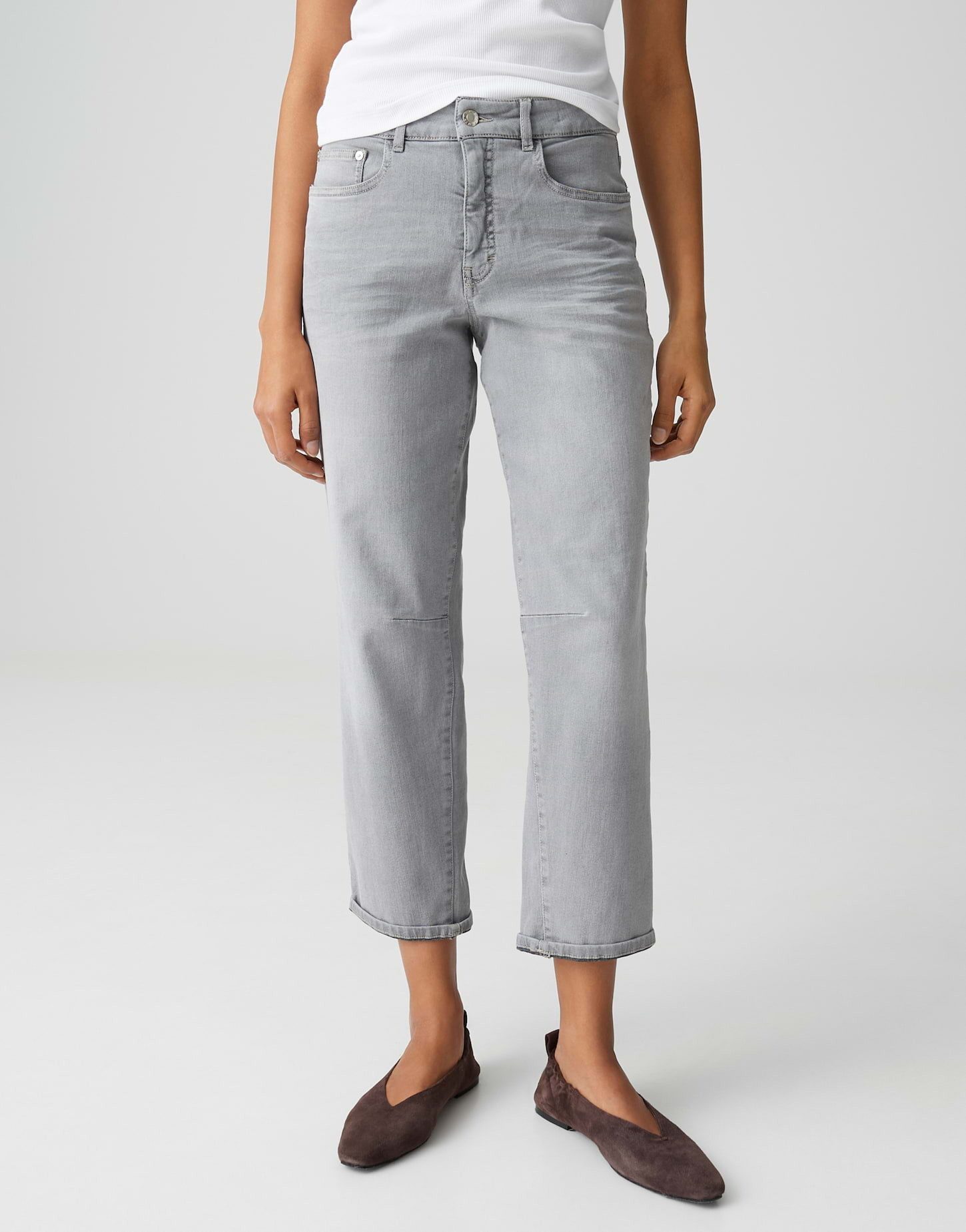 OPUS PANTS Relax-fit-Jeans MELLY RELAX Barrel Fit mit Powerstretch Mid Rise verdeckter Zip-Fly, weicher Griff, authentische Waschung