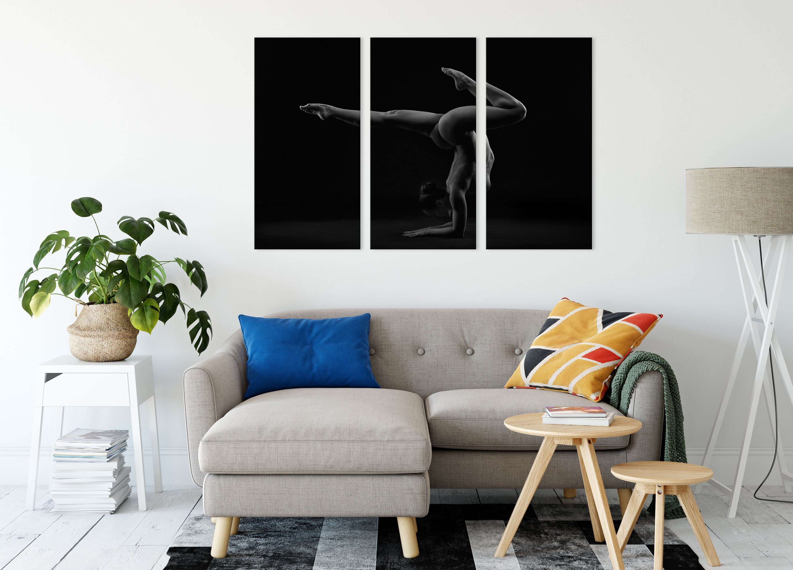 Pixxprint Leinwandbild sexy Körper einer Frau, sexy Körper einer Frau 3Teiler (120x80cm) (1 St), Leinwandbild fertig bespannt, inkl. Zackenaufhänger
