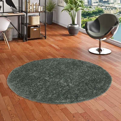 Hochflor-Teppich Hochflor Langflor Shaggy Teppich Comfy Mix Rund, Pergamon, Rund, Höhe: 30 mm