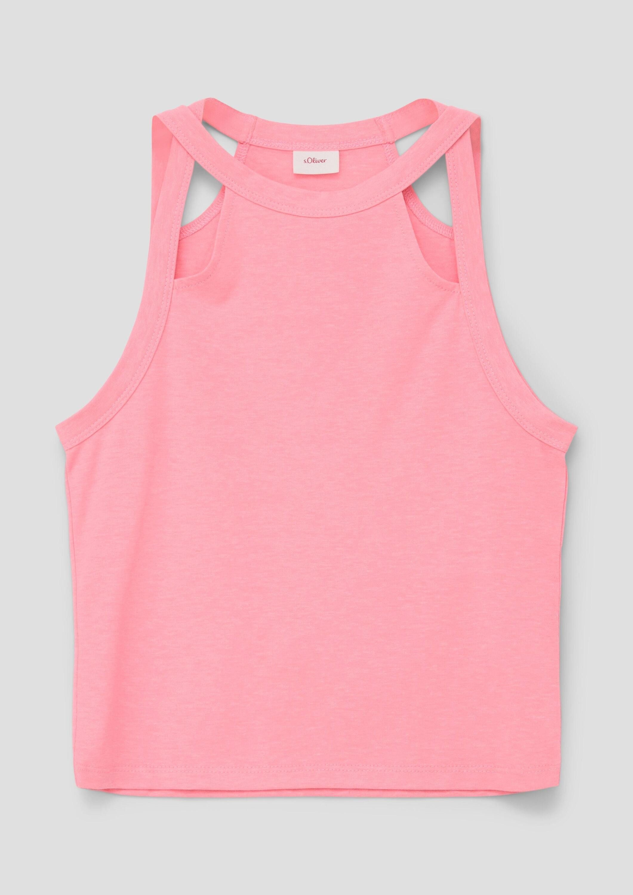 s.Oliver Muskelshirt T-Shirt Ärmelloses Shirt mit Cut-Out-Details