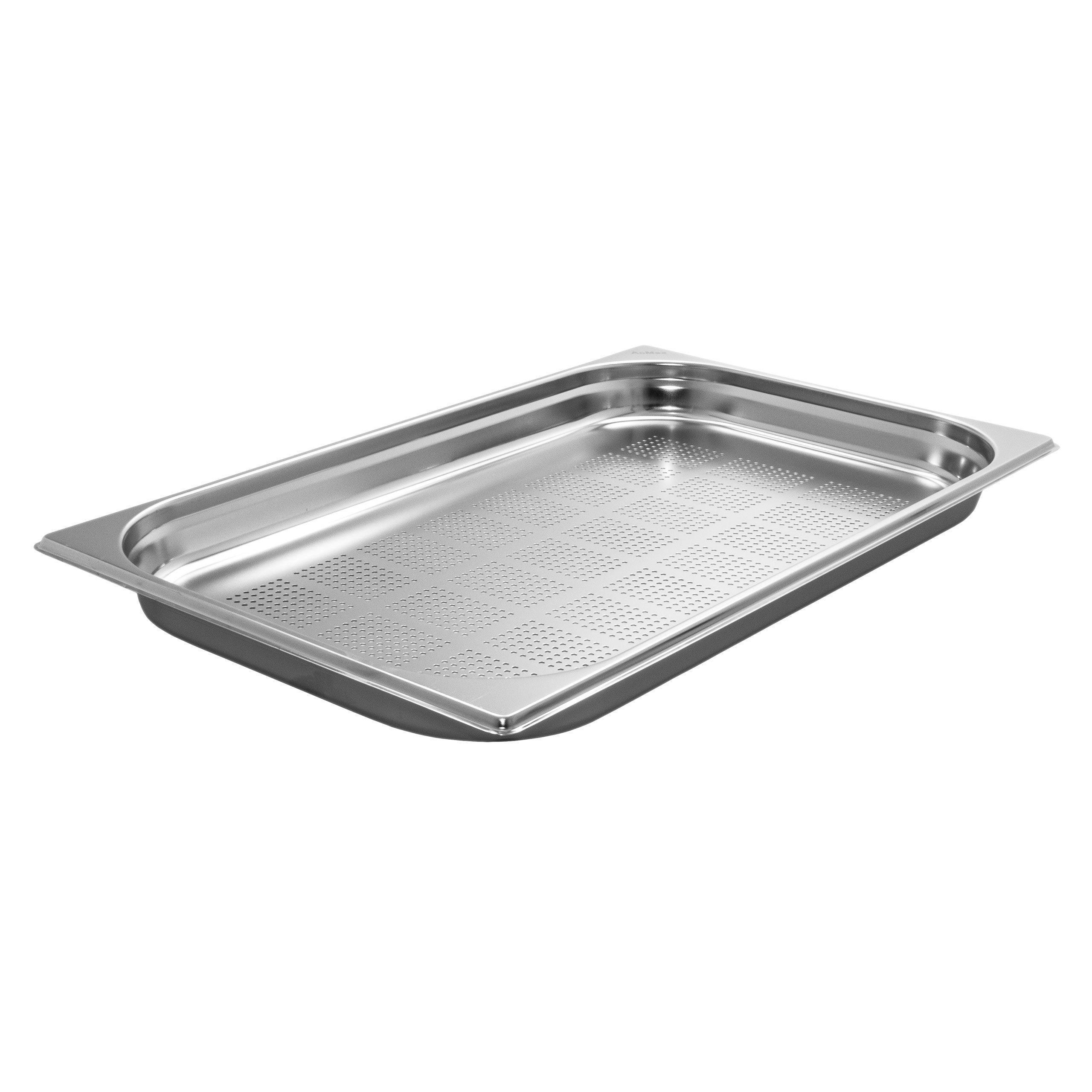 AcMax Thermobehälter GN 1/1 Edelstahl Gastronormbehälter 5,0 Liter Tiefe 40mm gelocht