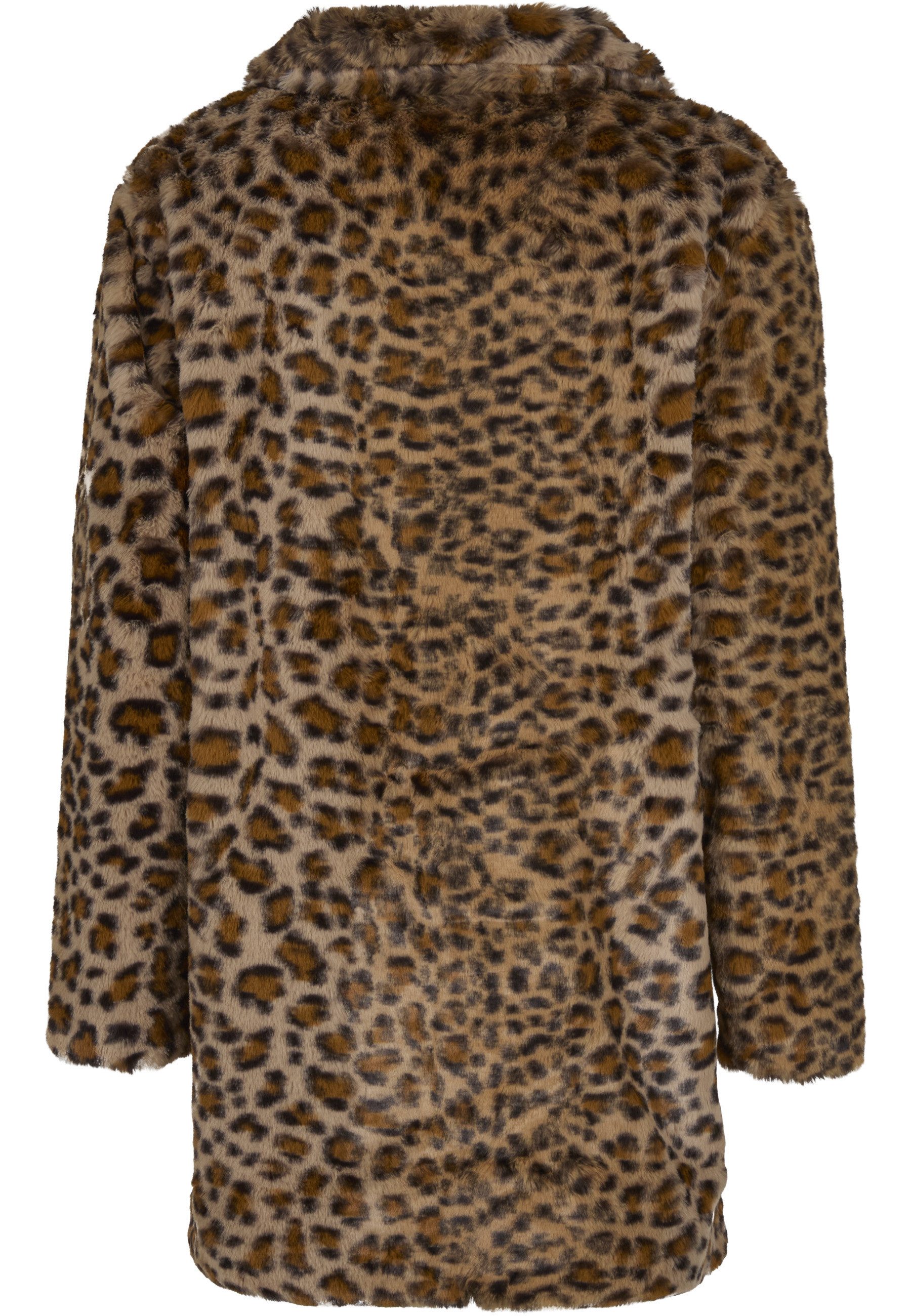 URBAN CLASSICS Winterjacke Urban Classics Ladies Oversized Faux Fur Leo Coat (1-St)