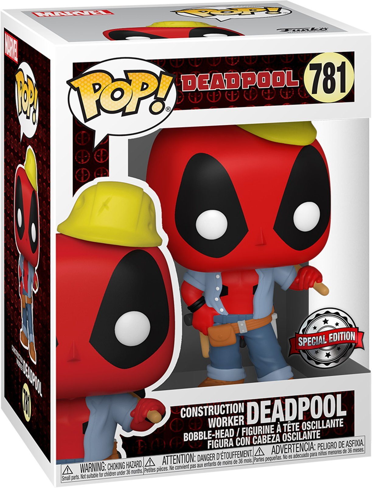 Funko Spielfigur Marvel Deadpool Construction Worker 781 SP Pop!