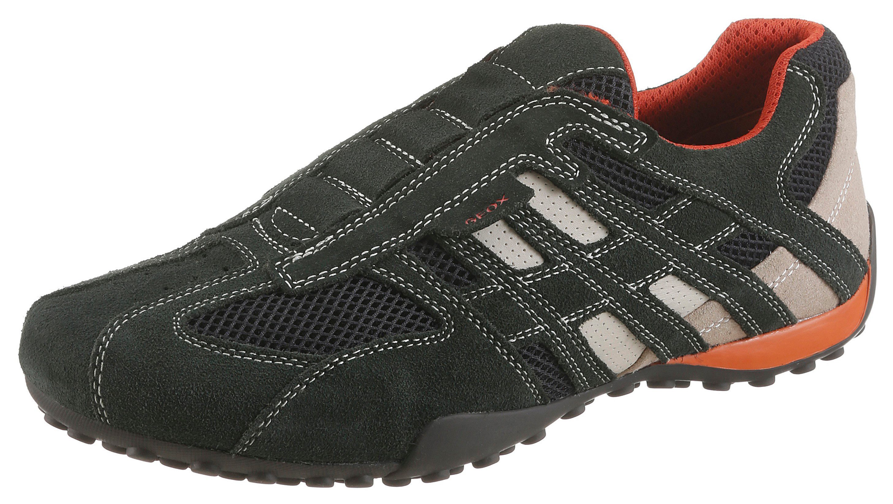 Geox U SNAKE Slip-On Sneaker Freizeitschuh, Slipper mit Geox Spezial Membran