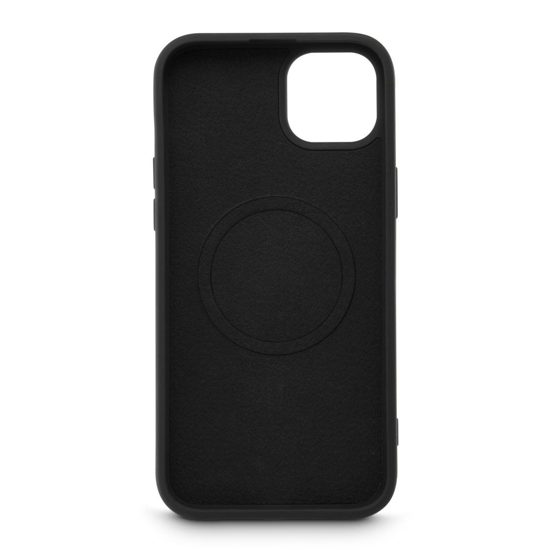Hama Handyhülle Handyhülle MagCase "Fantastic Feel" für Apple iPhone 15, Schwarz, Kratzschutz und bezogene Seitentasten