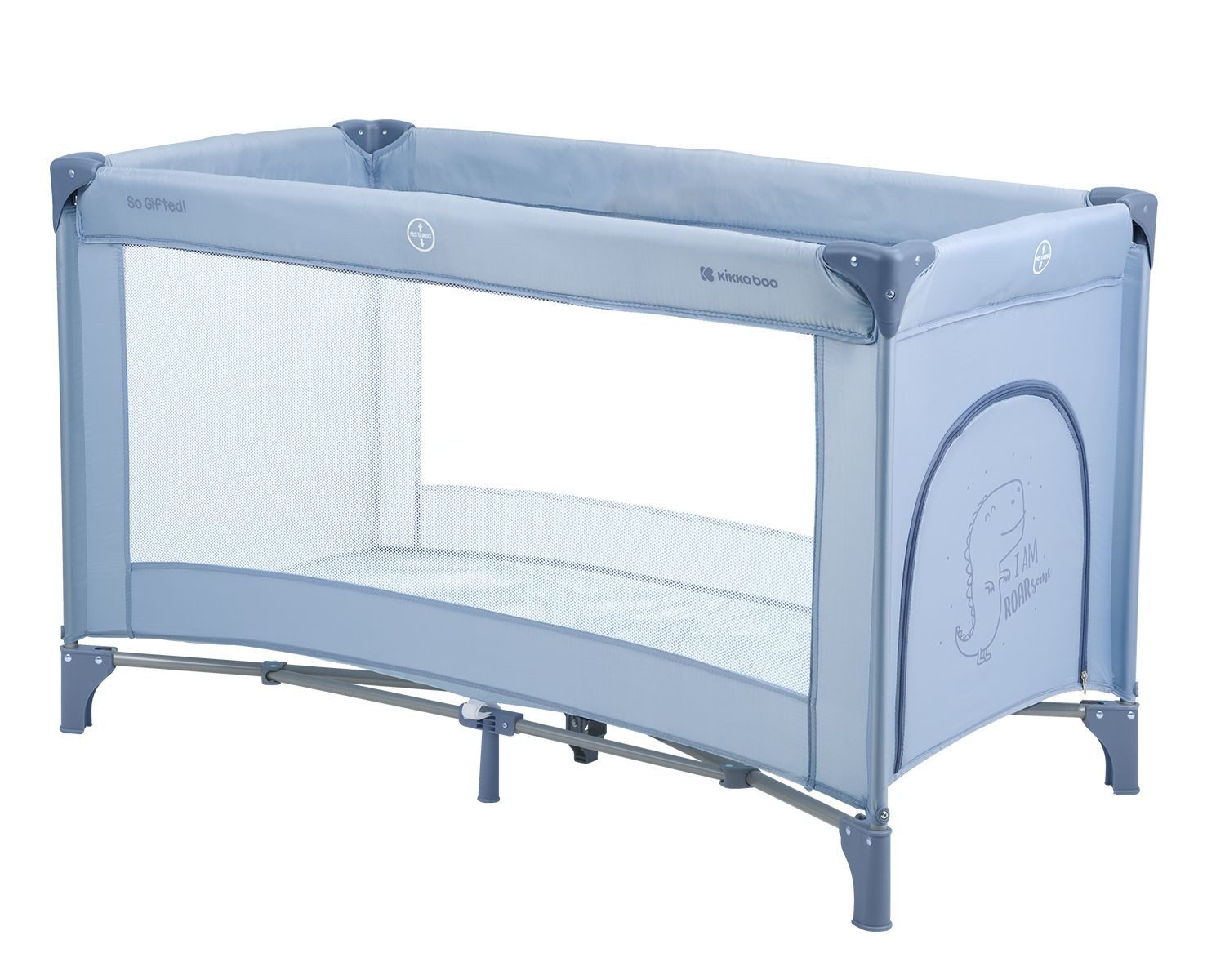 Kikkaboo Baby-Reisebett So Gifted, Seiteneingang, weiche Matratzenauflage, kompakt faltbar, Tragetasche
