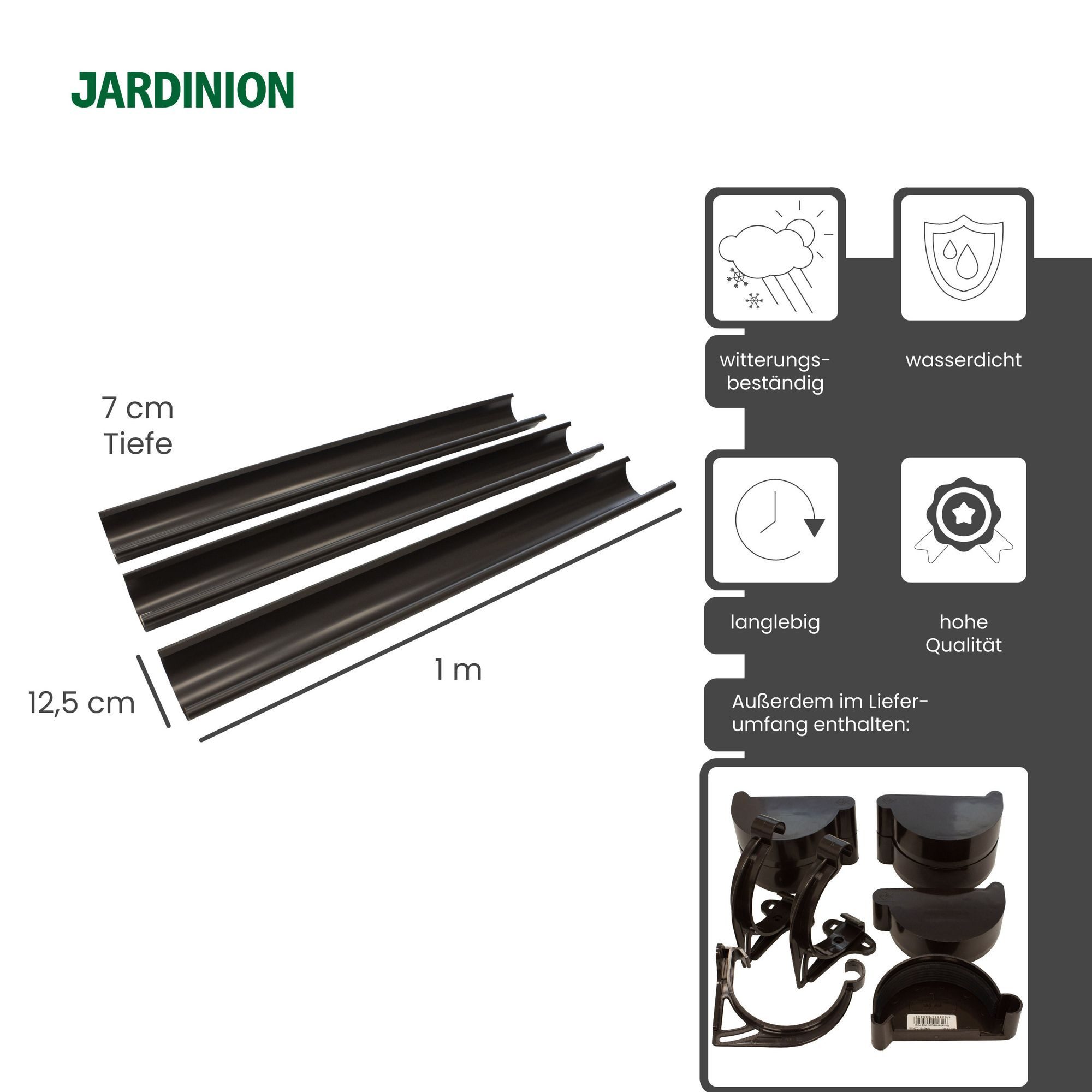 Jardinion Blumentopf Grüne Pflanzenwand Vertikaler Garten (3 x 1 m, dunkelbraun, 1 St), Platzsparende Gartengestaltung, Pflanzenregal für Innen und Außen