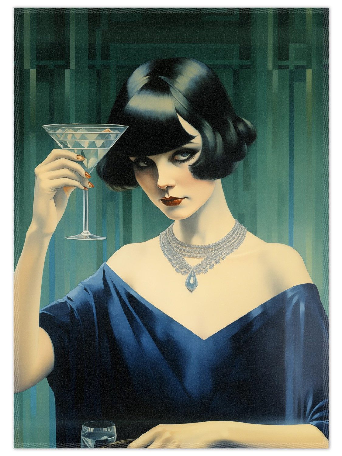 Wallario Teppich Cocktailabend, rechteckig, rutschfest