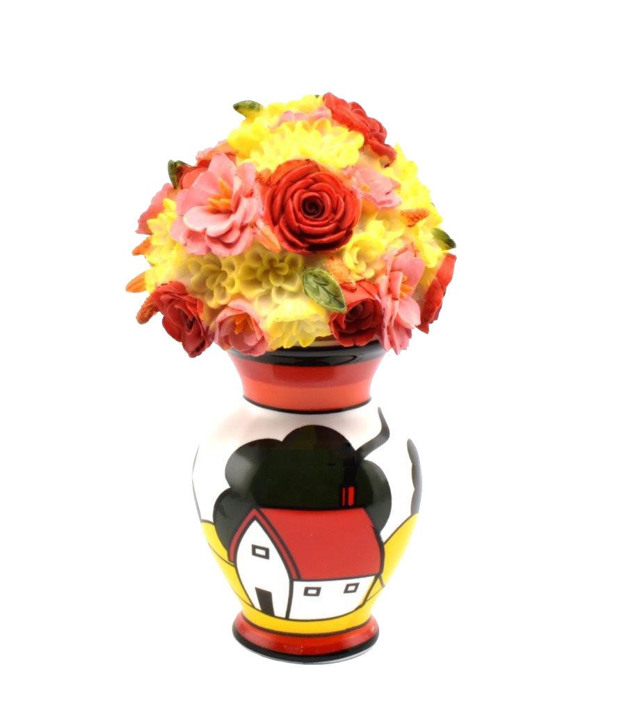 Kunstblumenstrauß IXO/ALTAYA/ATLAS Blumenvase Art Deco Art-Deco Blumenzauber Kunstblu