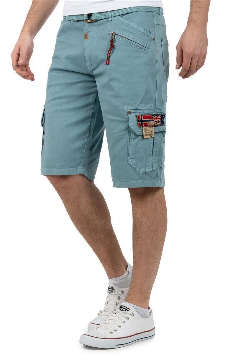 Hose Style bapalaga Geo im himmelblau Casual Men Cargo (1-tlg) Norway Shorts Kurze