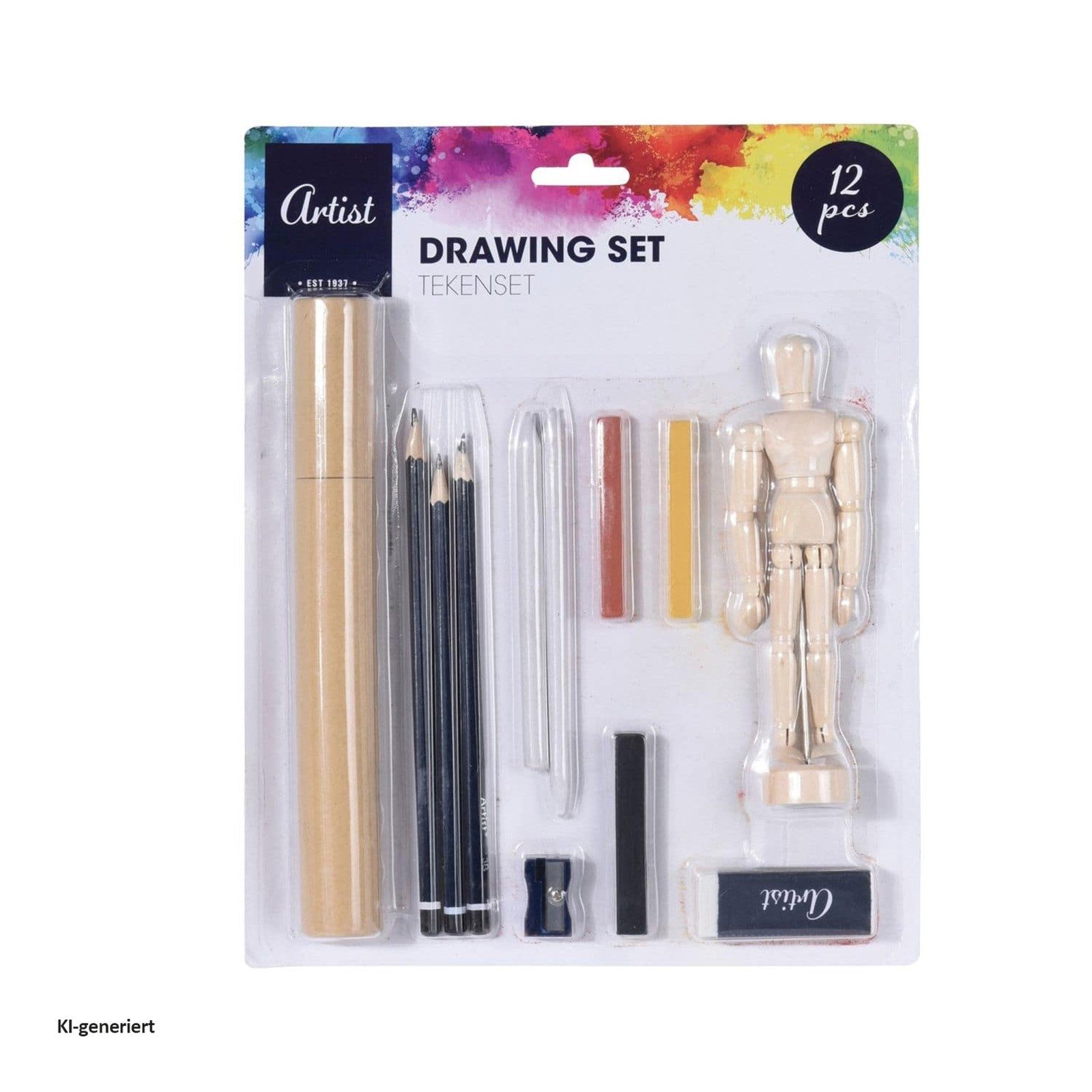 HTI-Living Kreativset Zeichnungsset für Kinder 12-teilig, (Set, 12-tlg., 1 Zeichnungsset)