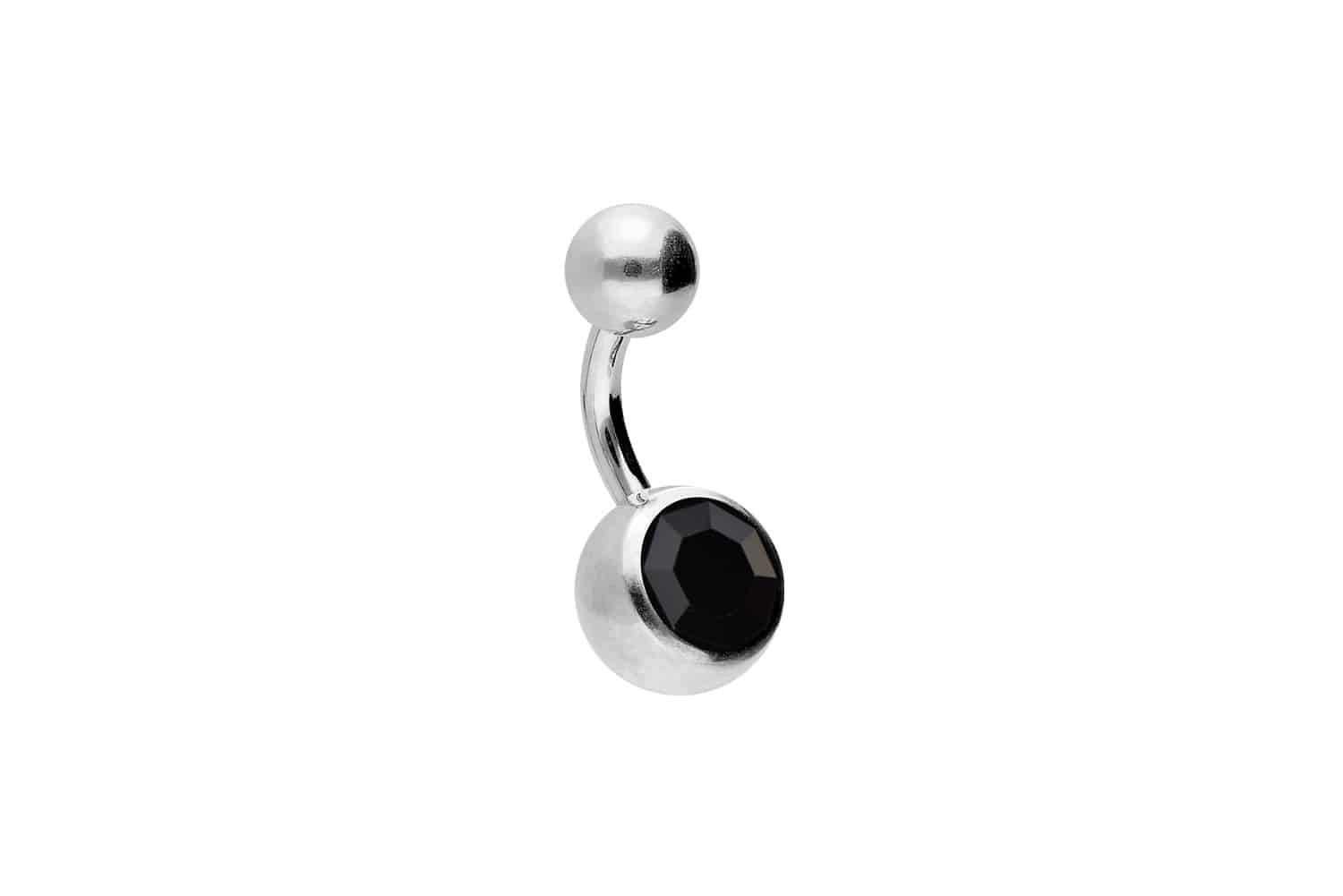 PIERCINGLINE Bauchnabelpiercing Chirurgenstahl Bananabell KRISTALL (Bananabells, 1-tlg)