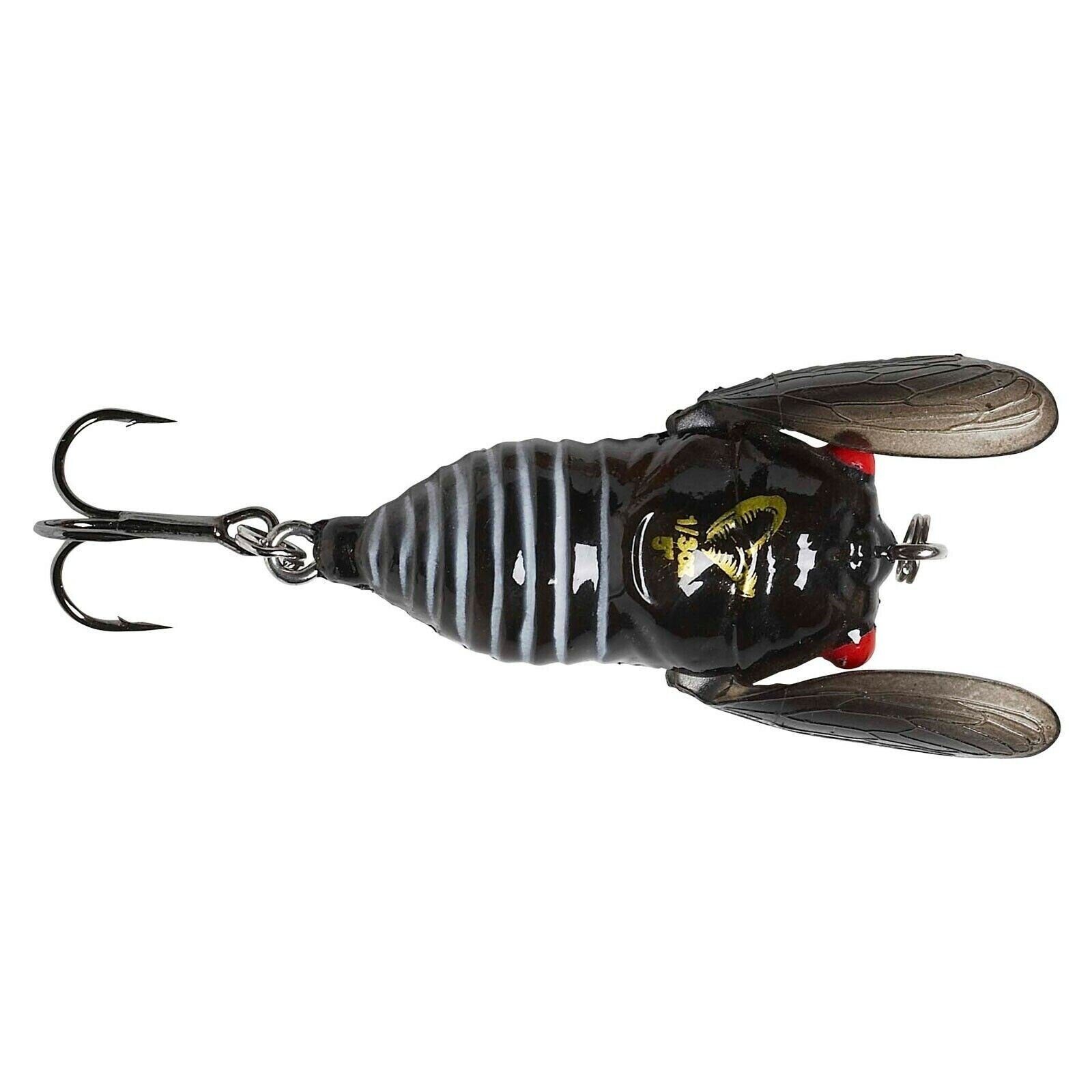 Savage Gear Kunstköder 3D Cicada Topwater Kunstköder Oberflächenköder für Forelle Barsch, wie ein echtes Insekt in Panik Black