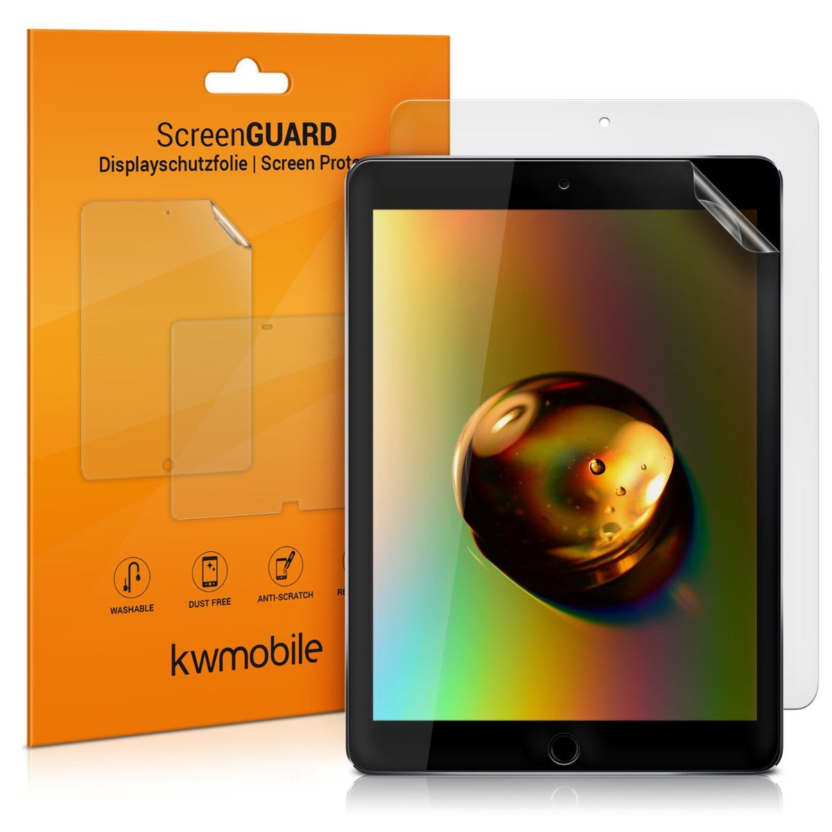 Displayschutzfolie 2x Folie für Apple iPad 9.7 (2017 / 2018)