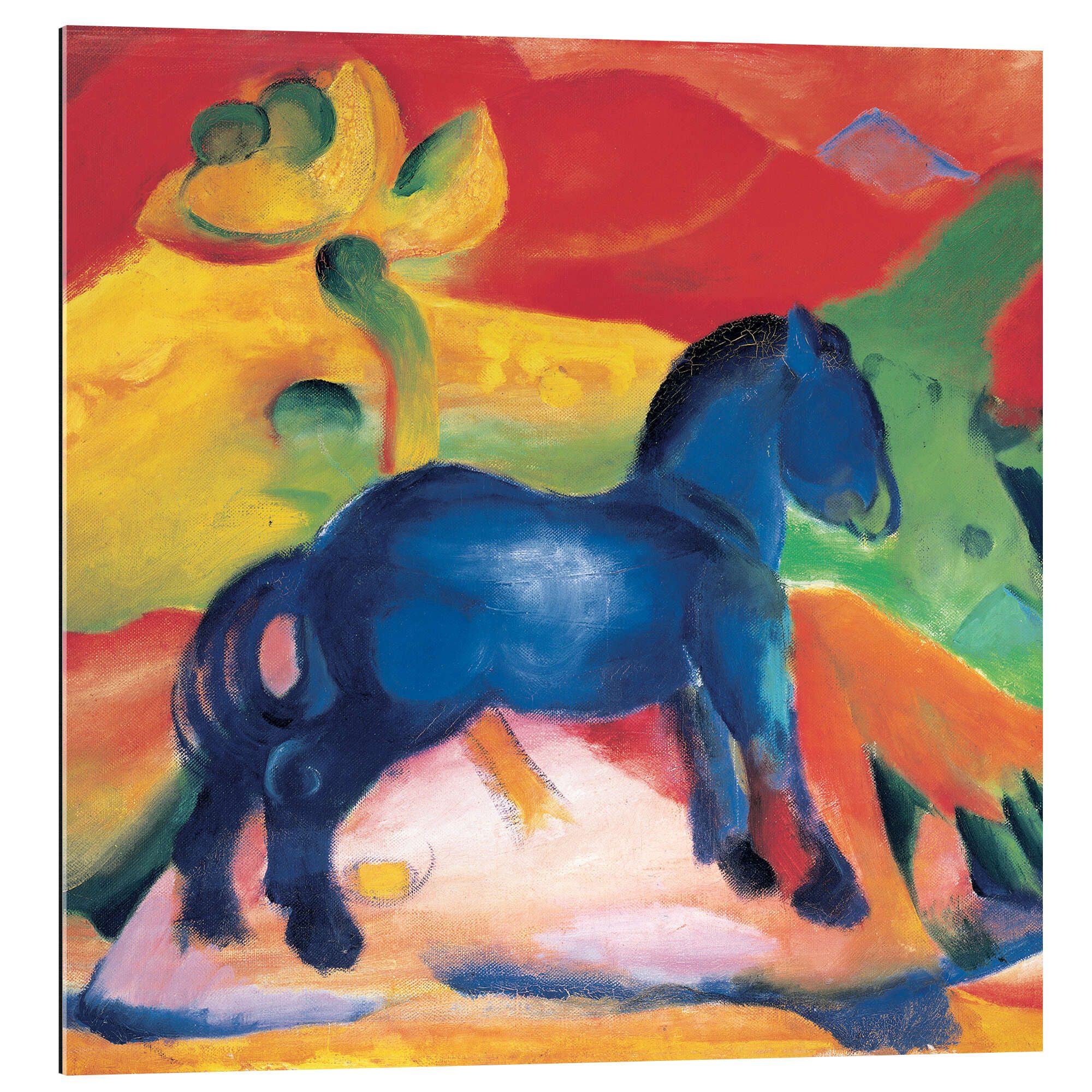 Posterlounge Wandbild Das kleine blaue Pferdchen, Franz Marc, erhältlich als Poster, Leinwandbild, Wandsticker oder Acrylglasbild