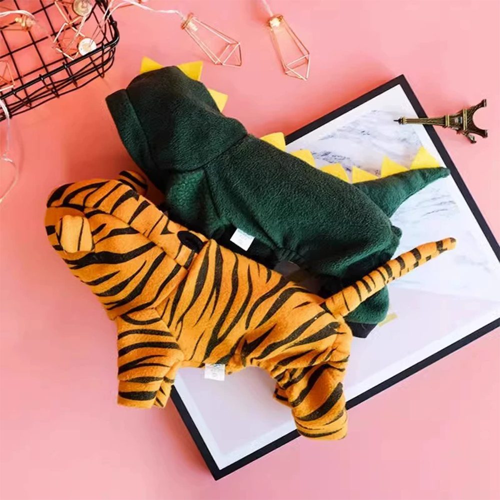 Ledander Hundekostüm Tigerkostüm Hund Süßes Haustierkostüm,Rollenspielkostüm für Katzen, Hoodie,geeignet für mittelgroße und kleine Hunde und Katzen