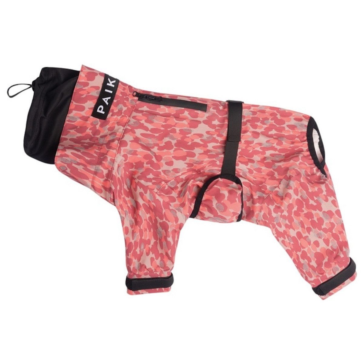 PAIKKA Hunderegenmantel Hunde Regen Overall "Rain Suit" red