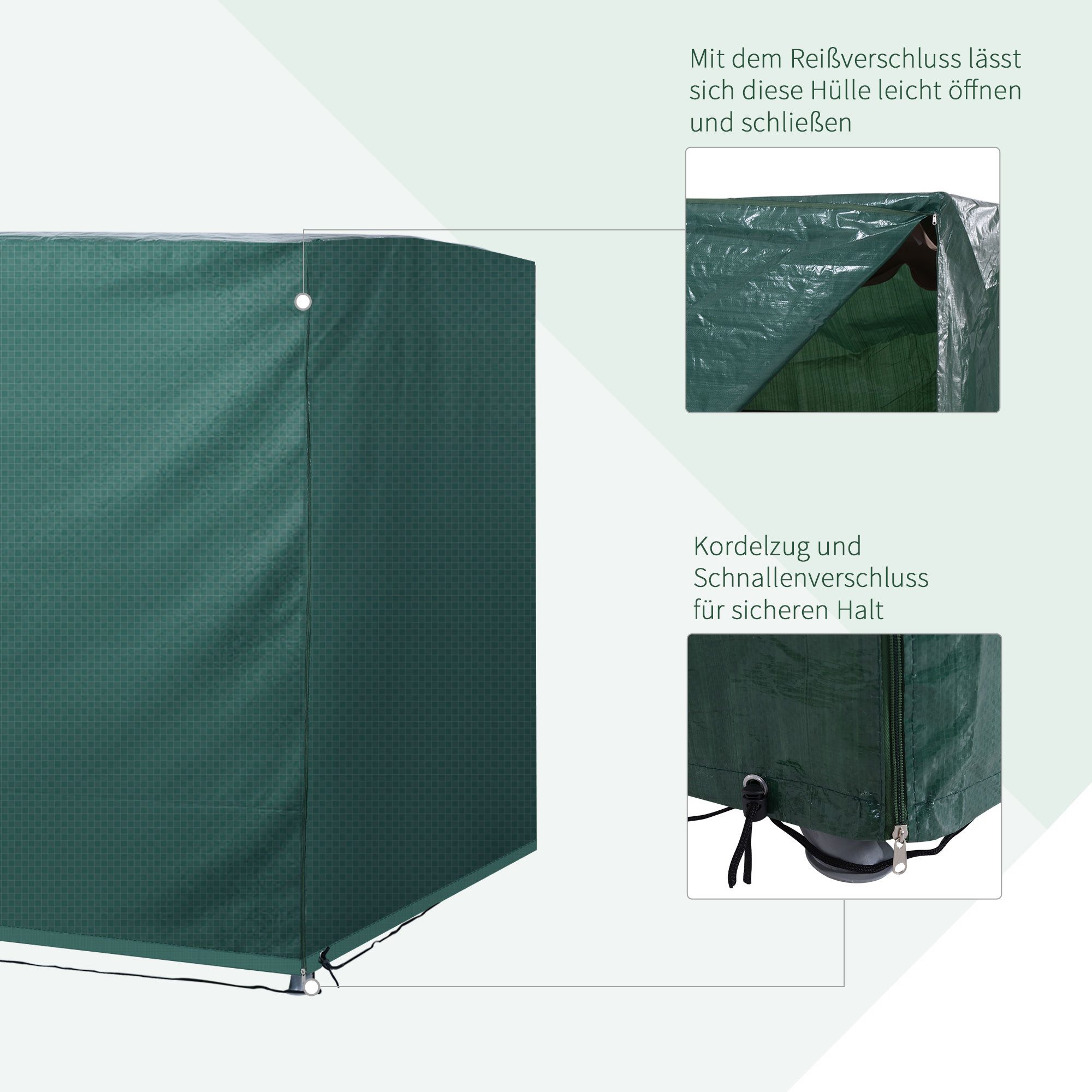 MC Star Gartenmöbel-Schutzhülle Abdeckplane Schutzhülle wasserdicht mit UV-Schutz 215x155x150cm (für Möbel & Garten)