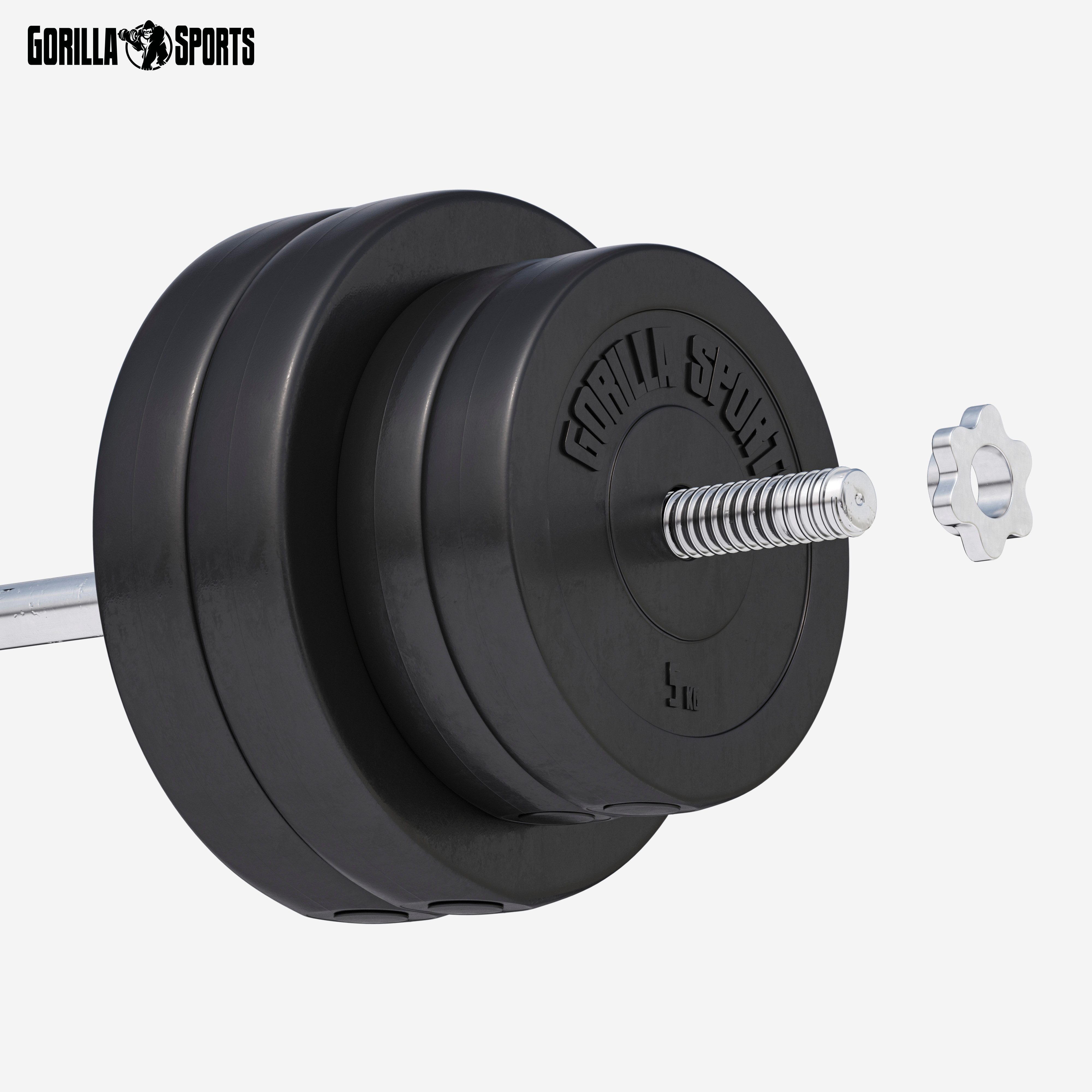 GORILLA SPORTS Hantelscheiben Einzeln/Set, 1,25 - 30kg, Gewichtsscheiben, 30mm Bohrung, Kunststoff