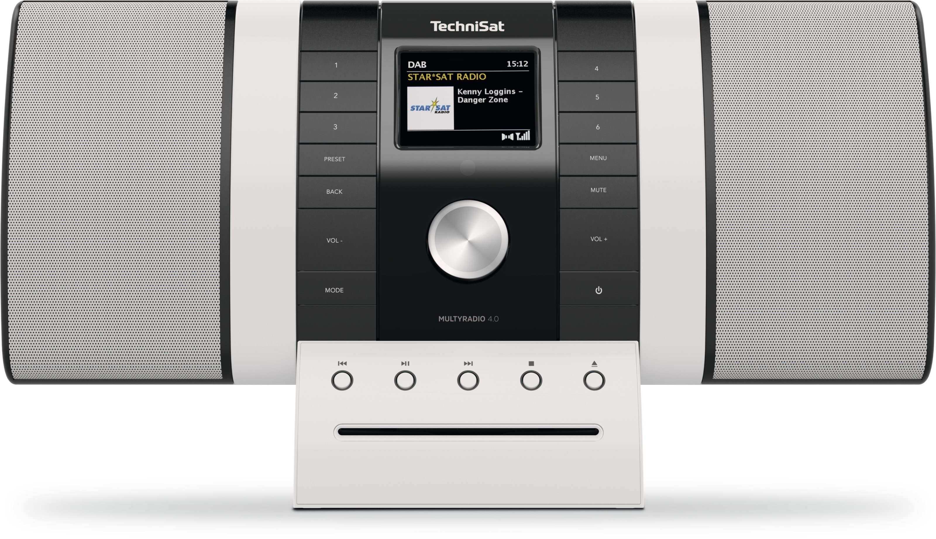 TechniSat MULTYRADIO 4.0 Digitalradio (DAB) (Digitalradio (DAB), UKW, 20,00 W, Amazon Alexa Sprachsteuerung, Bluetooth-Audiostreaming, Steuerung per TechniSat CONNECT-App (iOS, Android) Schwarz/Weiß