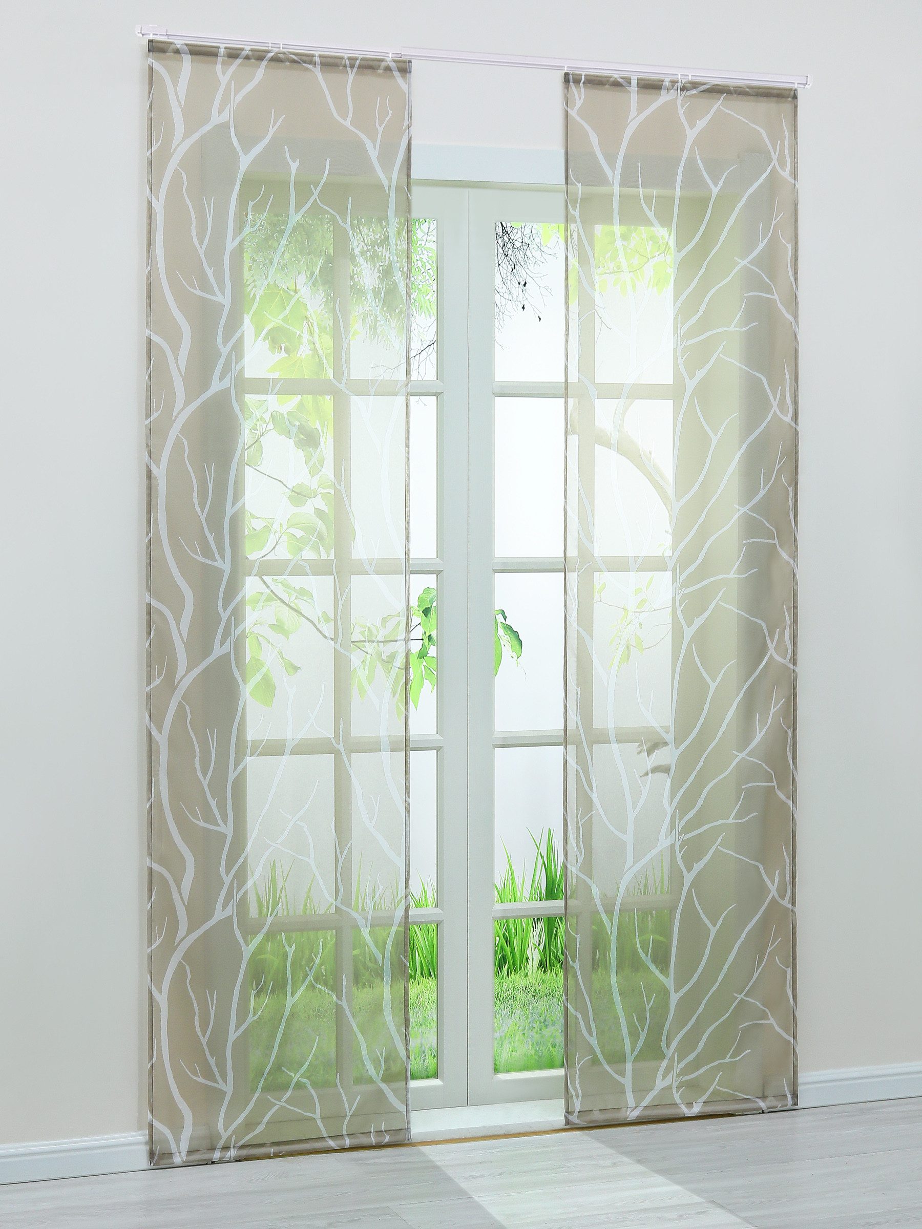 Joyswahl Schiebegardine Tatjane (2 St), Klettband, halbtransparent, Flächen günstig online kaufen
