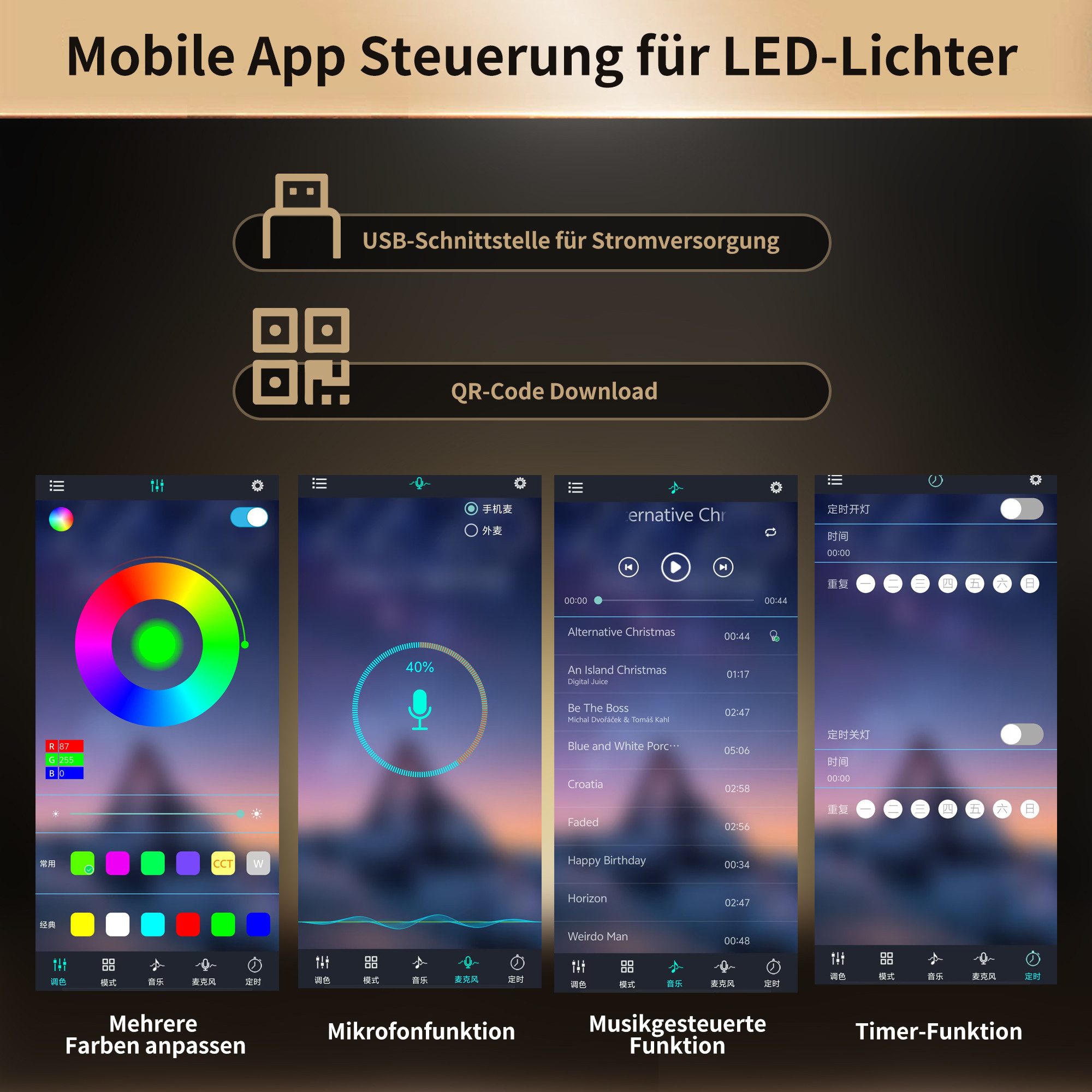 TavilaEcon Küchenbuffet Küchenschränke mit Glastüren und LED-Beleuchtung (1-St) 120 x 40 x 179 cm, grün – Bild 4 von 5