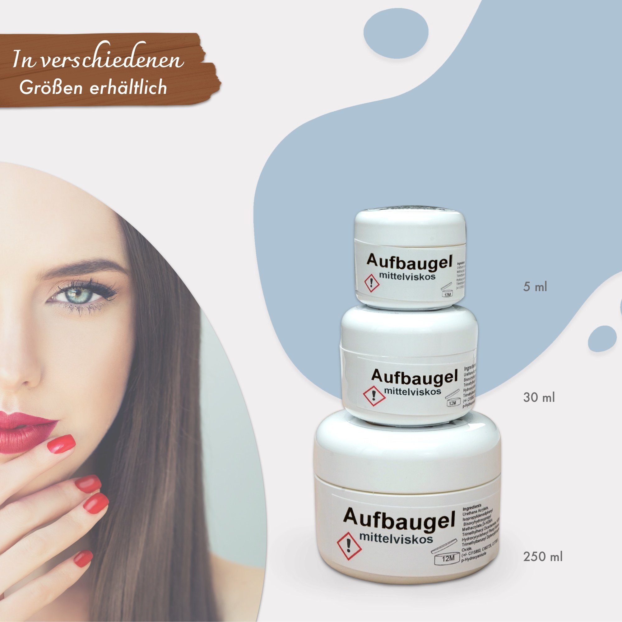 GS-Nails UV-Gel Aufbaugel Mittelviskos 5ml, Mit Gilbschutz