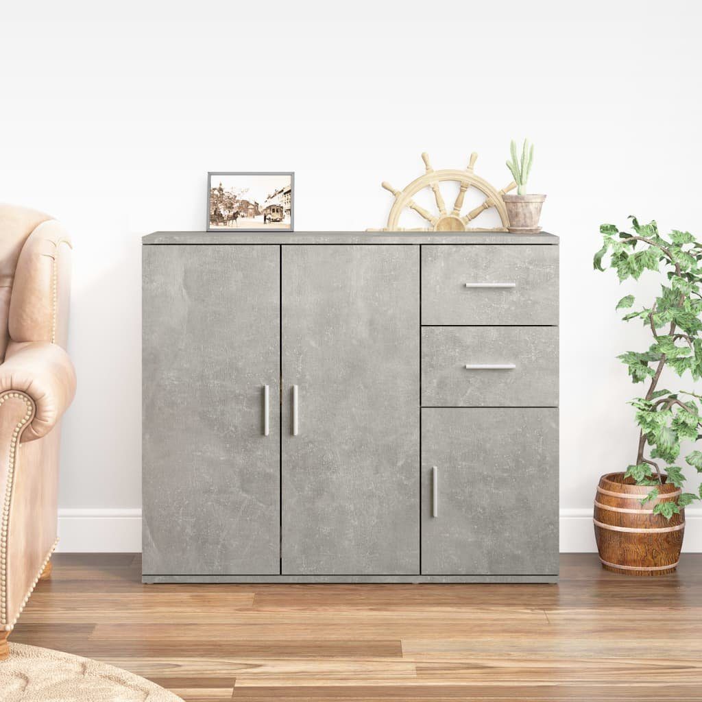 furnicato Sideboard Betongrau 91x29,5x75cm Holzwerkstoff (1 günstig online kaufen
