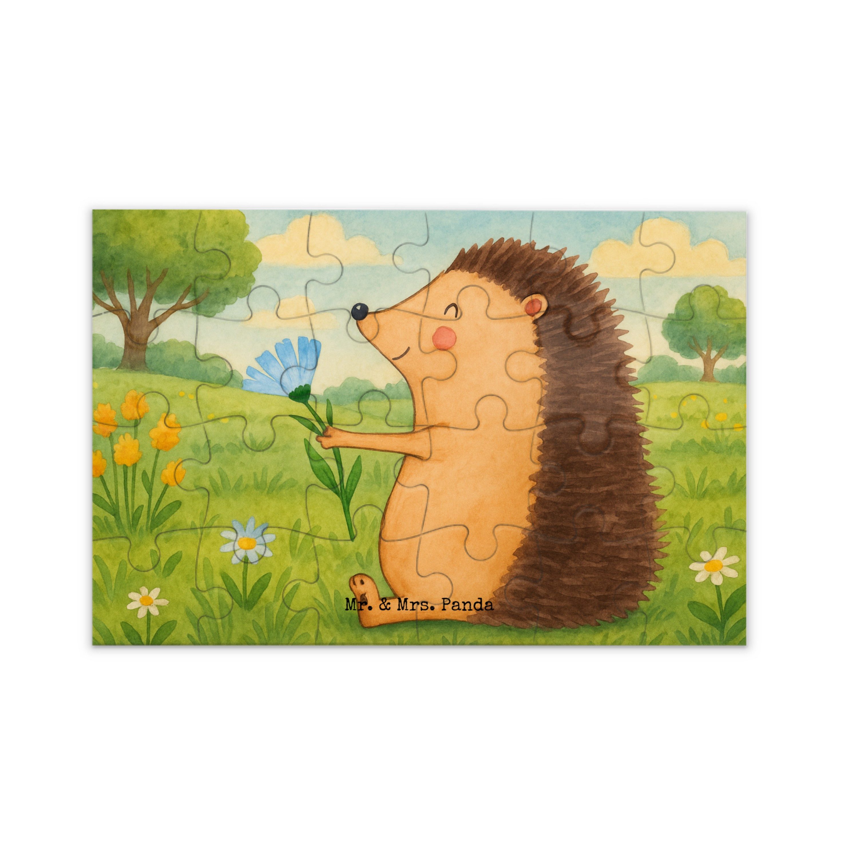 Mr. & Mrs. Panda Puzzle Igel Blumen Design, Puzzle 24 Teile, Weiß, 1000 Teile, krank, Gute Be, 24 Puzzleteile, Krankenhaus 300 Teile Puzzle Igel