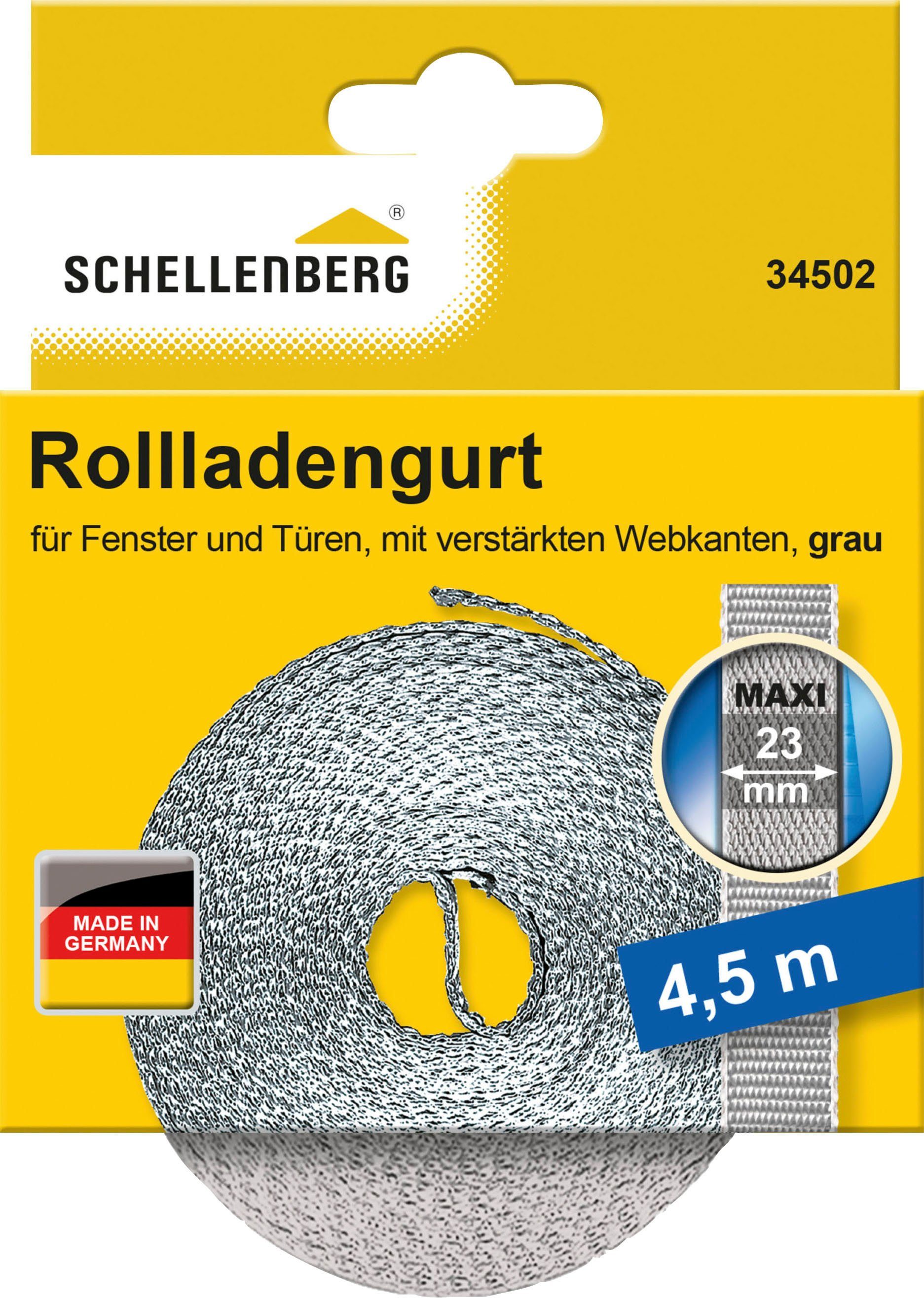 SCHELLENBERG Maxi Rollladengurt, zur Bedienung eines Rolladens mit Gurtwickler, 23 mm, 4,5 m Länge