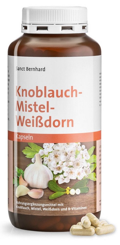 Sanct Bernhard Sanct Bernhard Knoblauch-Mistel-Weißdorn – 480 Kapseln Kapseln