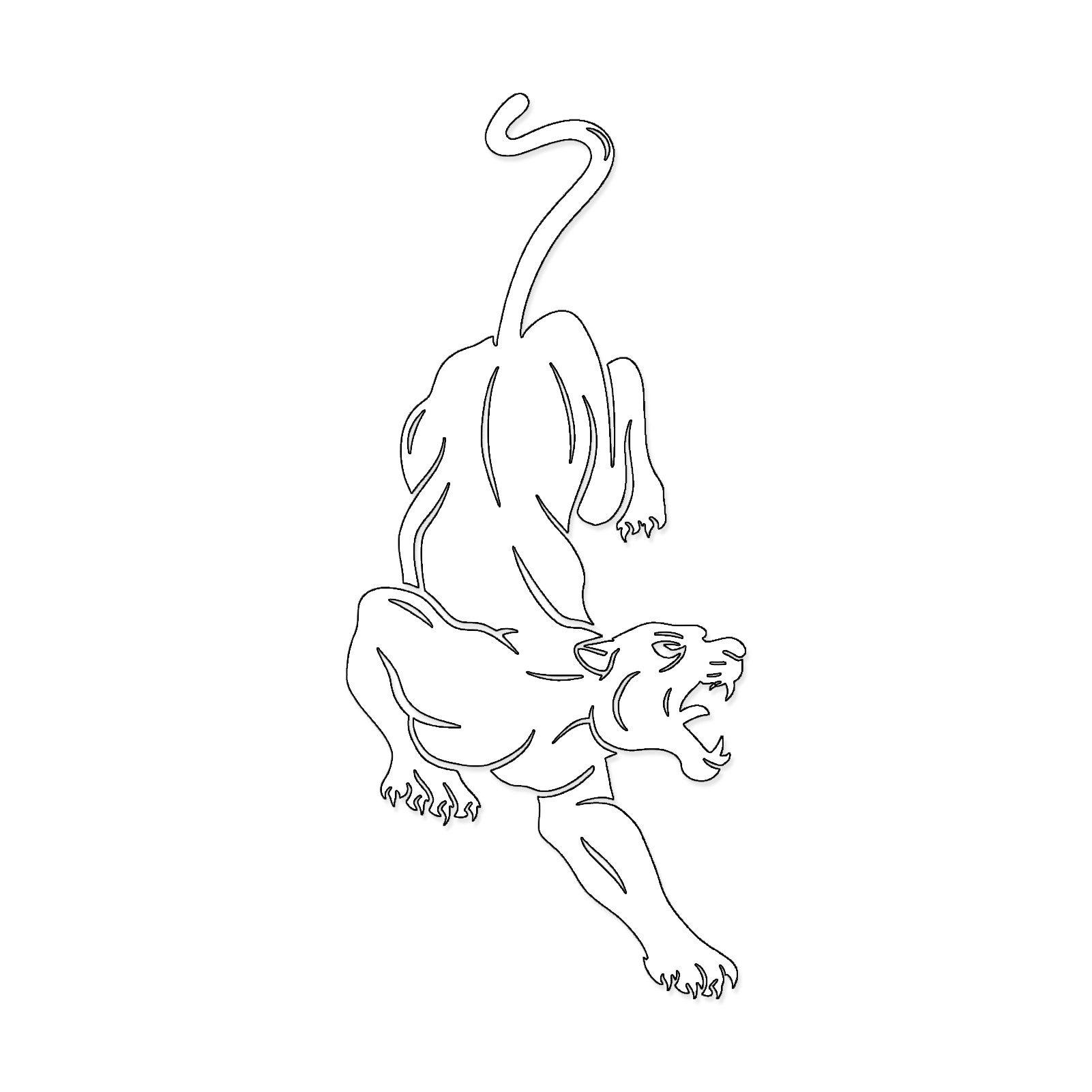 Jumpeak Wanddekoobjekt Wanddekoration “Cheetah”,Abstrakte Silhouetten,Dynamische Linien, Metall, 4 Farben, 5Größen, Wanddekoration für das Wohnzimmer,Kraftvoll